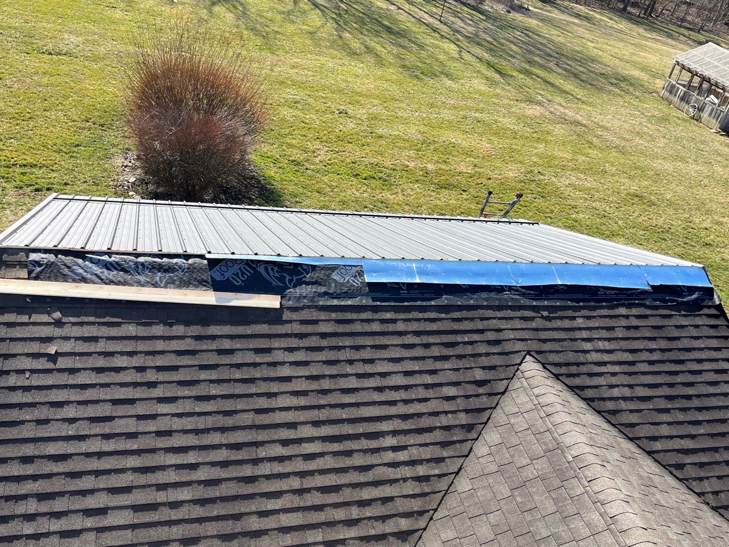 Residential Roofing Installation using Performance Panel Metal - Frost Black by RoofX 
