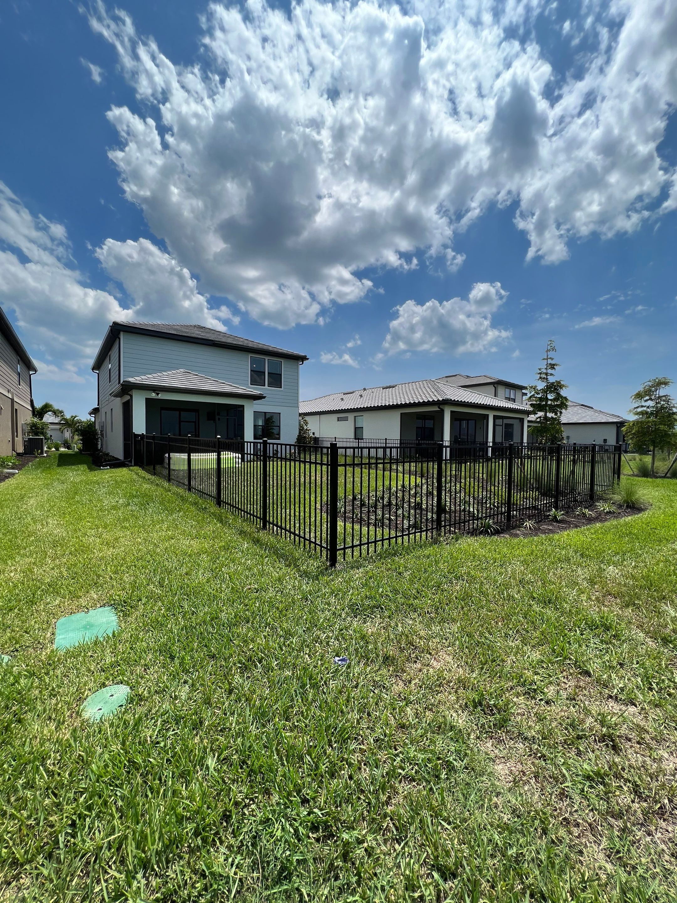 Aluminum Fence Installation using Black 3 Rail Aluminum Fence by Asap fence and gates, LLC