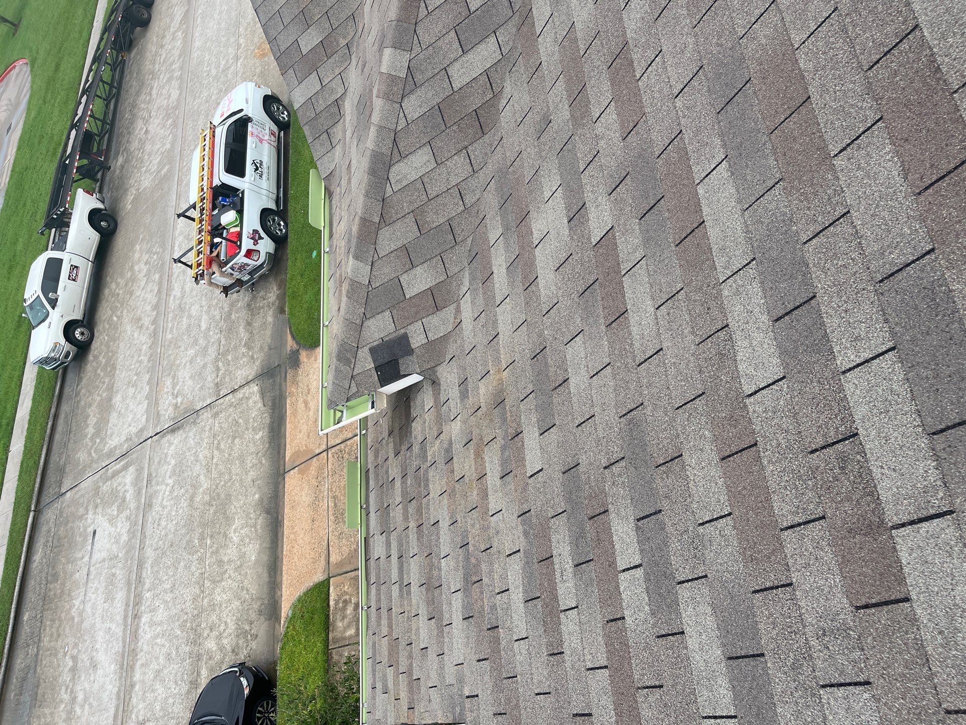 Hail Damage using Owen's Corning Duration (Lifetime) Shingles by Roof Repair Company