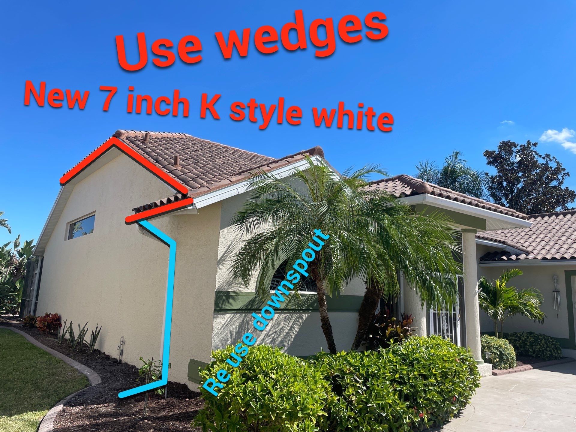 Modern 7 inch K-Style Gutters in Fort Myers FL by Gutter Professors