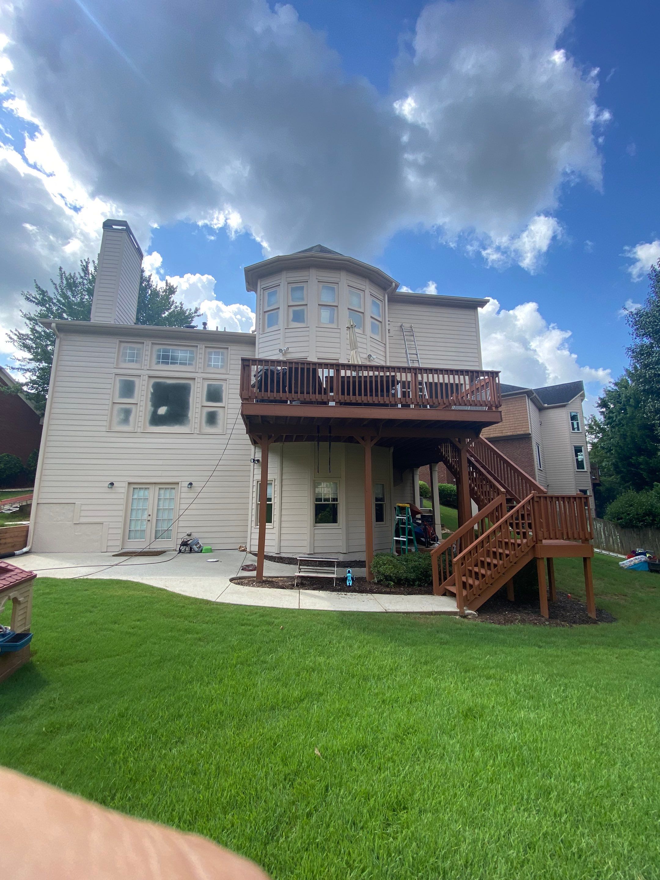 Full Exterior Painting and Charcoal Deck Transformation in Smyrna by Swift Home Renovations