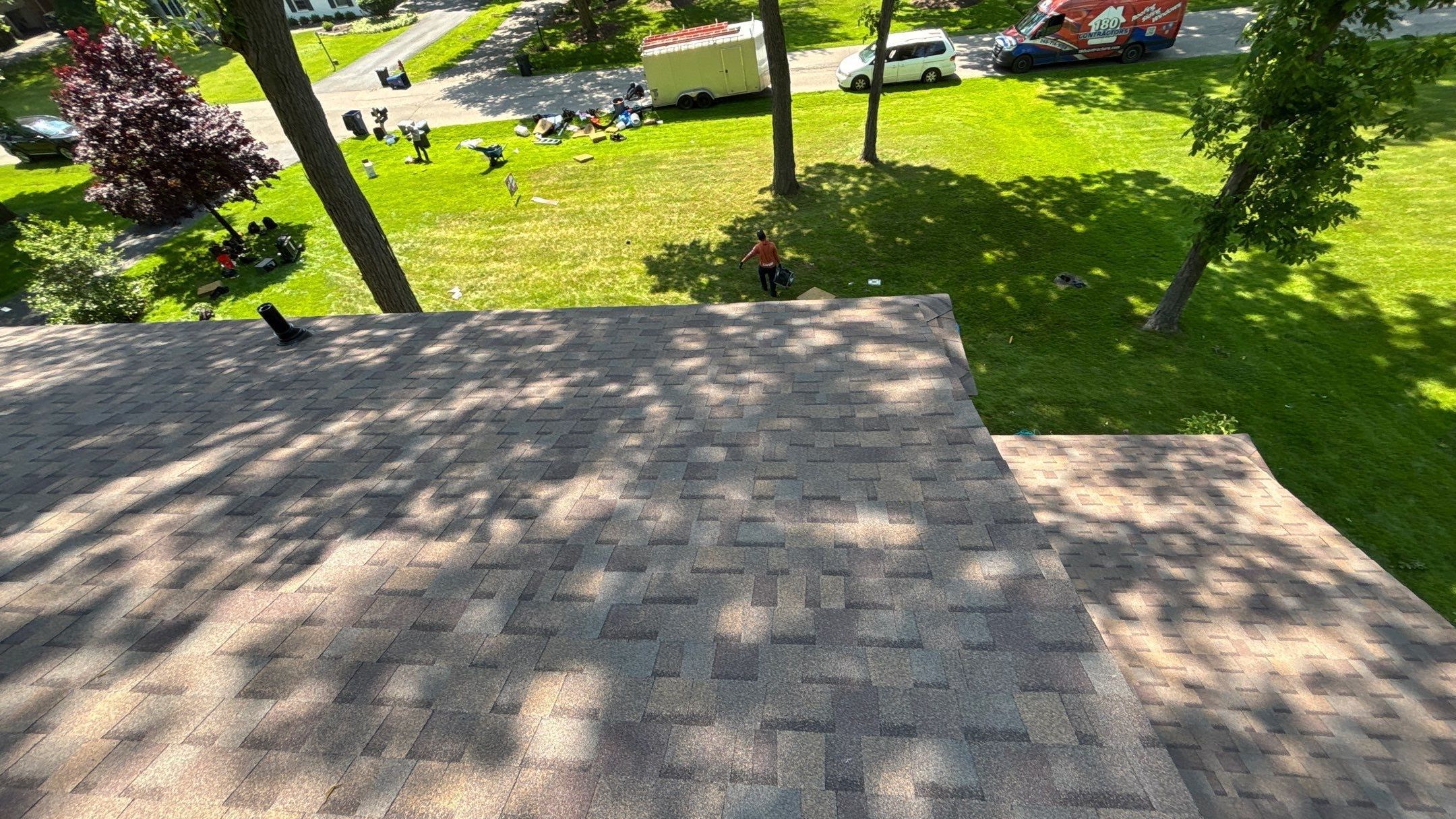 Roof Replacement using Owens Corning Teak by 180 Contractors