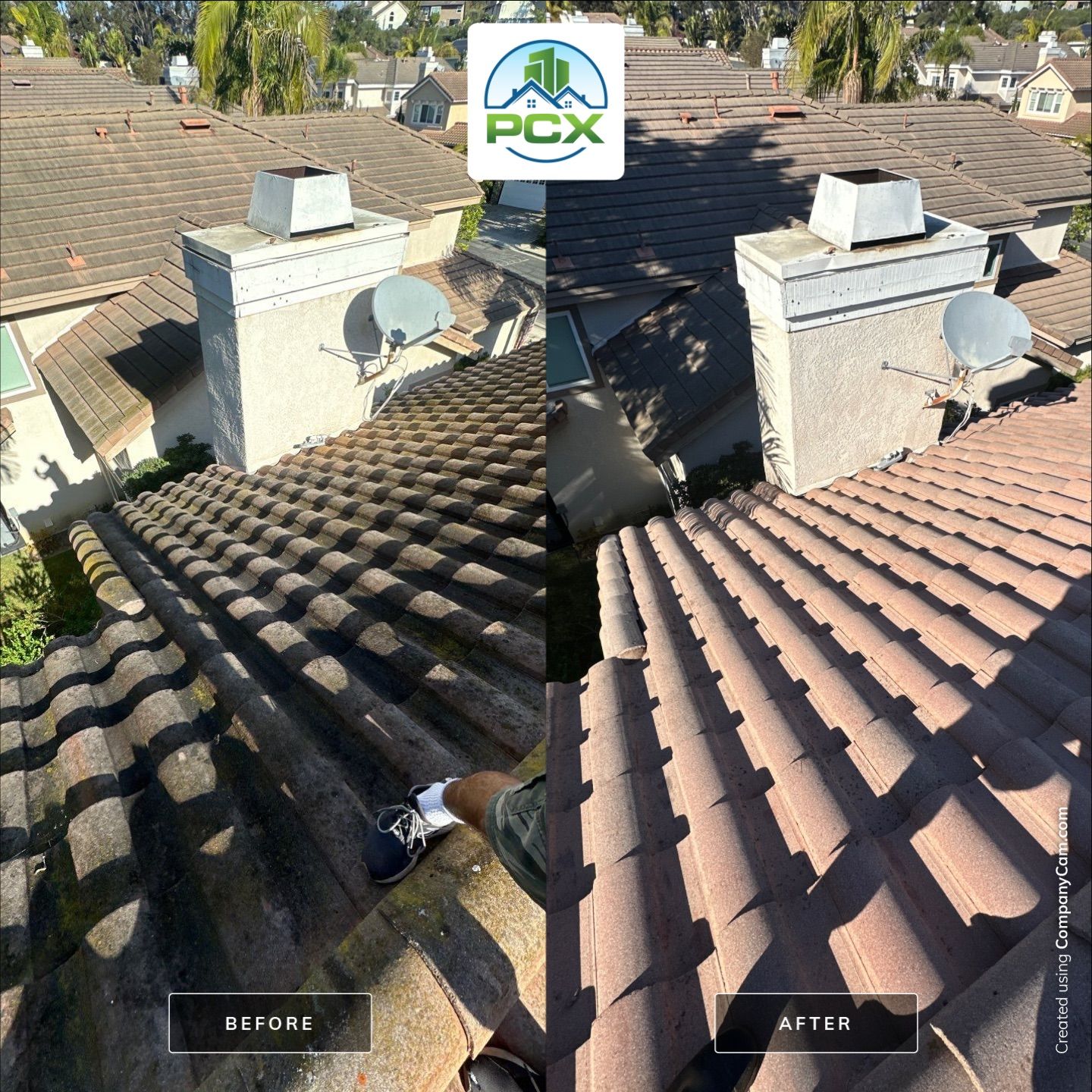Mission Viejo Concrete Roof Tile Pressure Washing  by Property Cleaning Experts