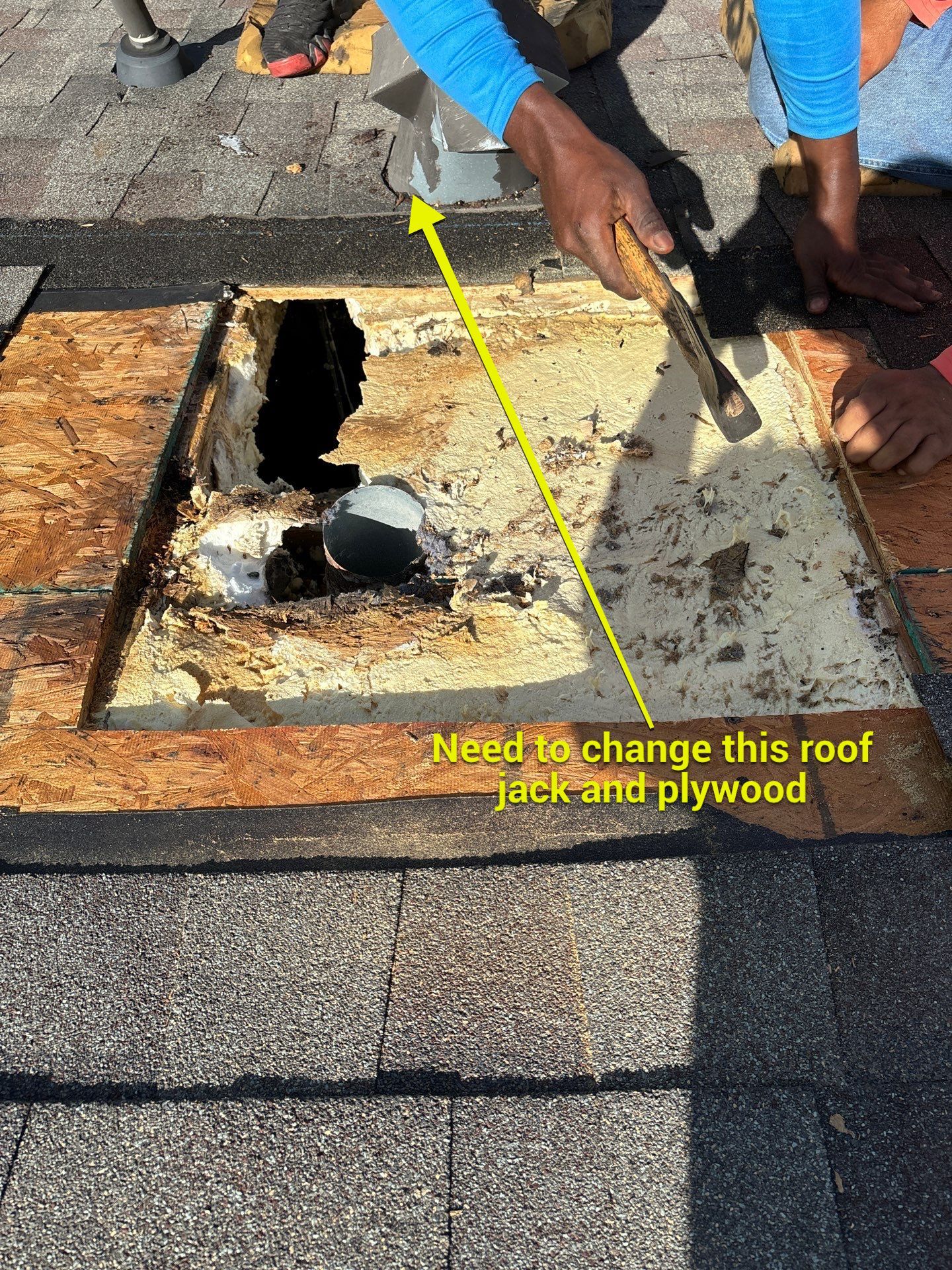 Hail Damage using Owen's Corning Duration (Lifetime) Shingles by Roof Repair Company
