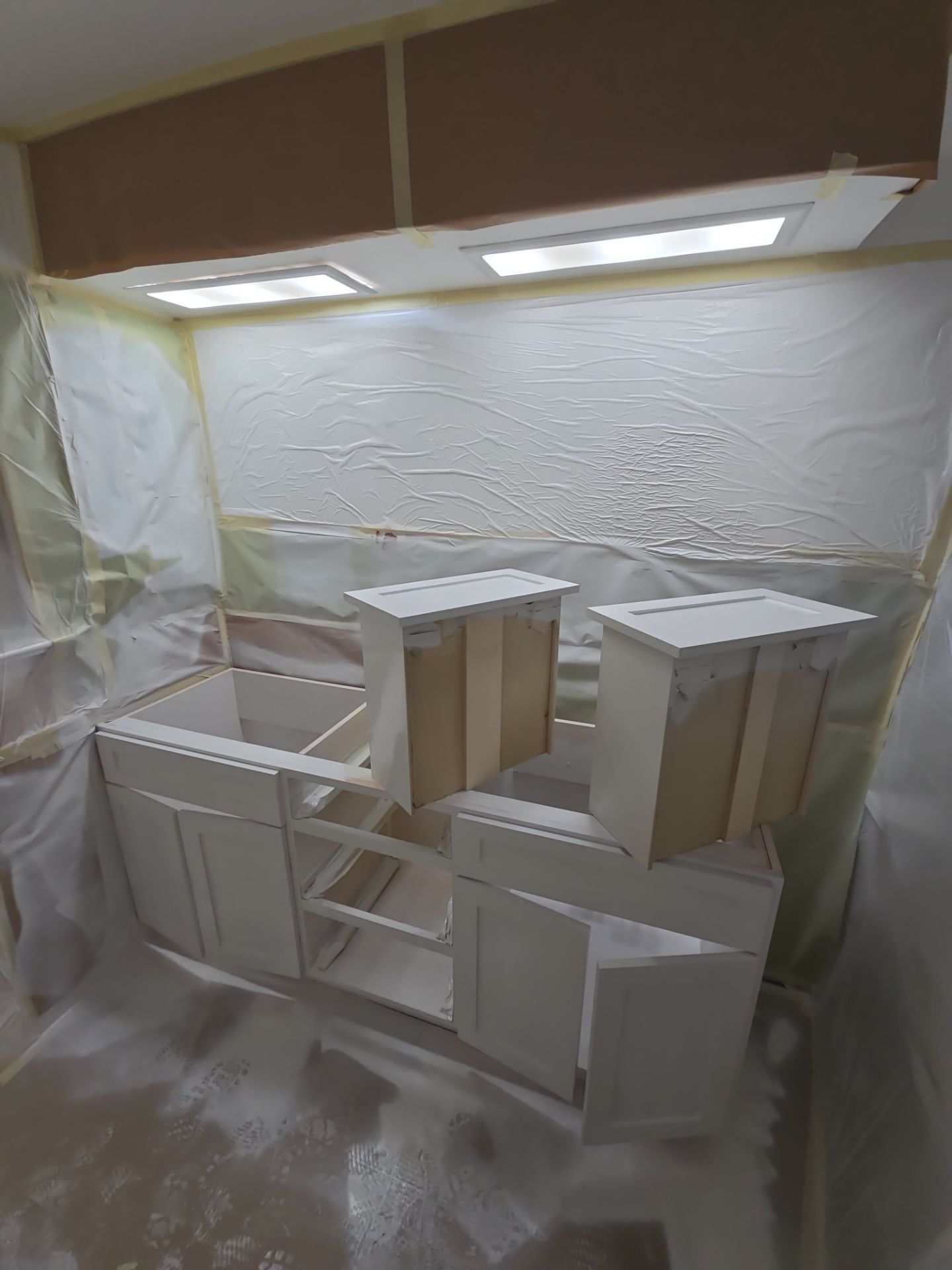 Reconstruction of bathroom after mold remediation by SLM General Contractors & Roofing