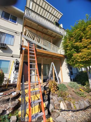 Deck Repair using Beams