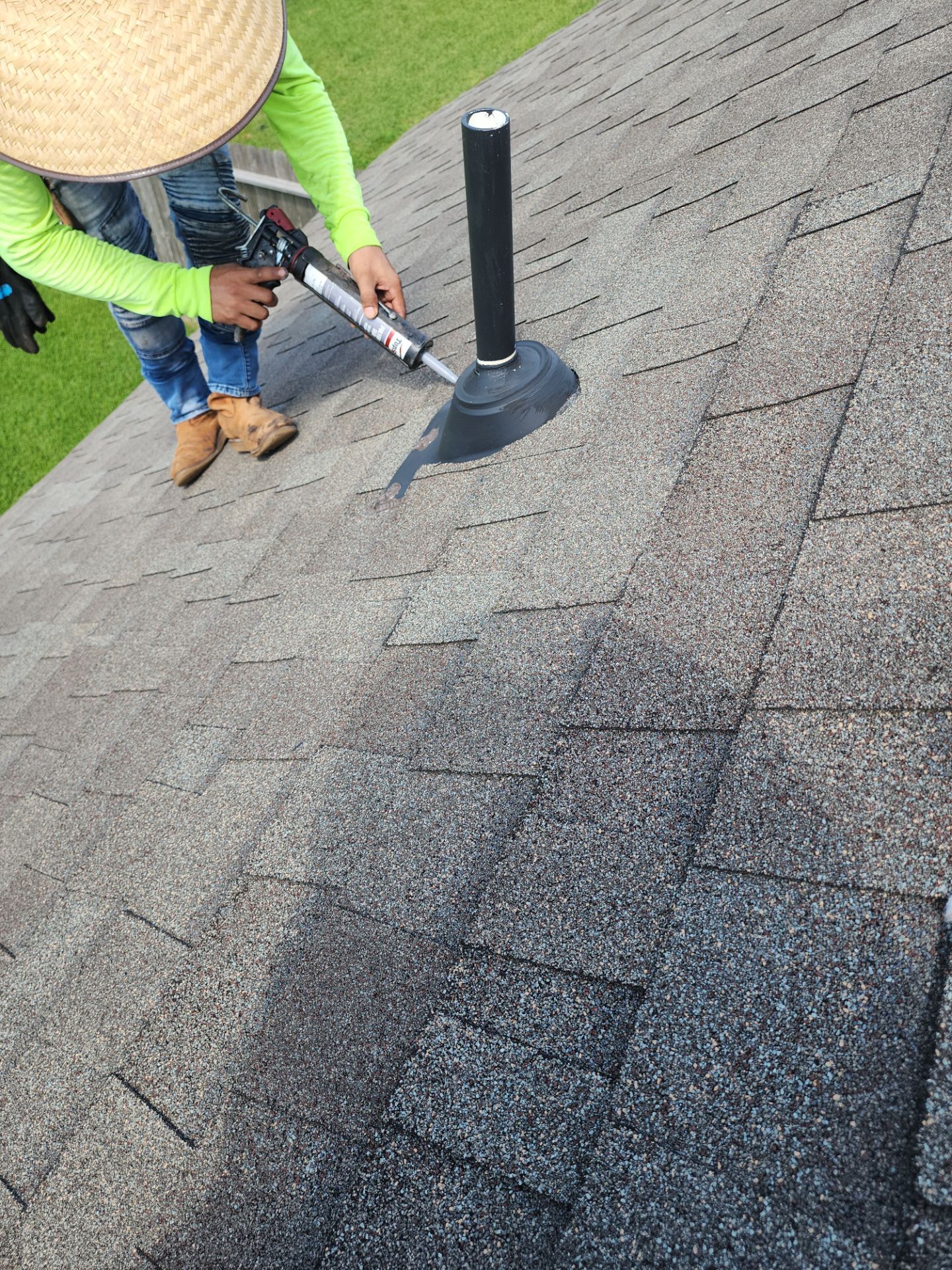 Hail Damage using Owen's Corning Duration (Lifetime) Shingles by Roof Repair Company