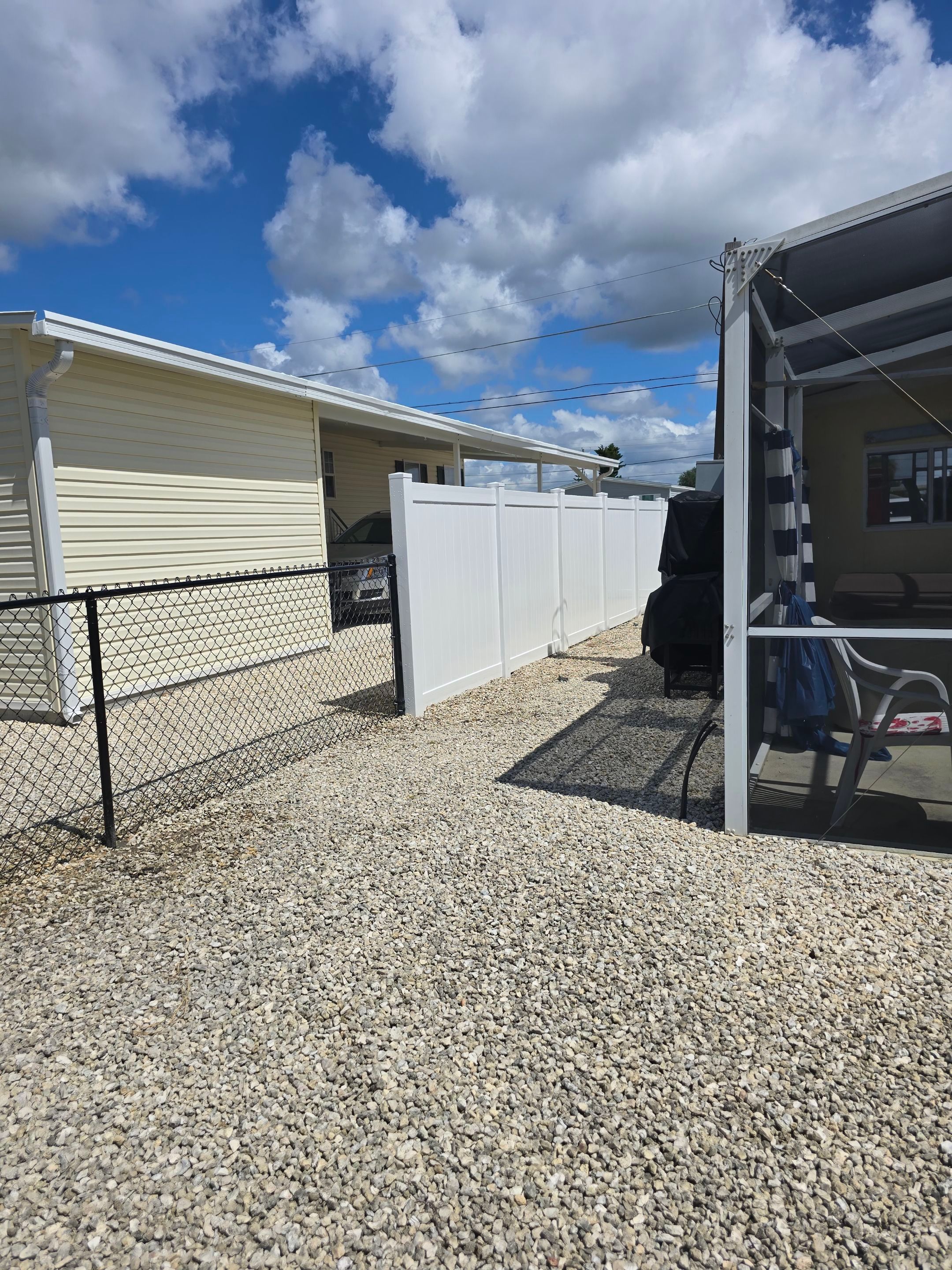 Englewood Waterfront Property Chain Link and Vinyl Fence Installation by True Fence LLC