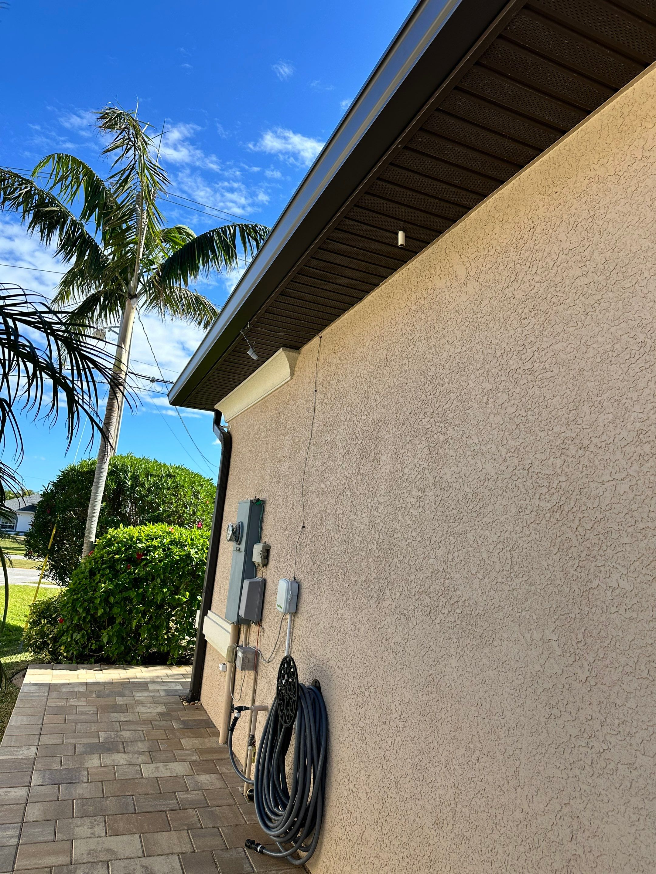 Bronze Downspout Installation in Cape Coral FL by Gutter Professors