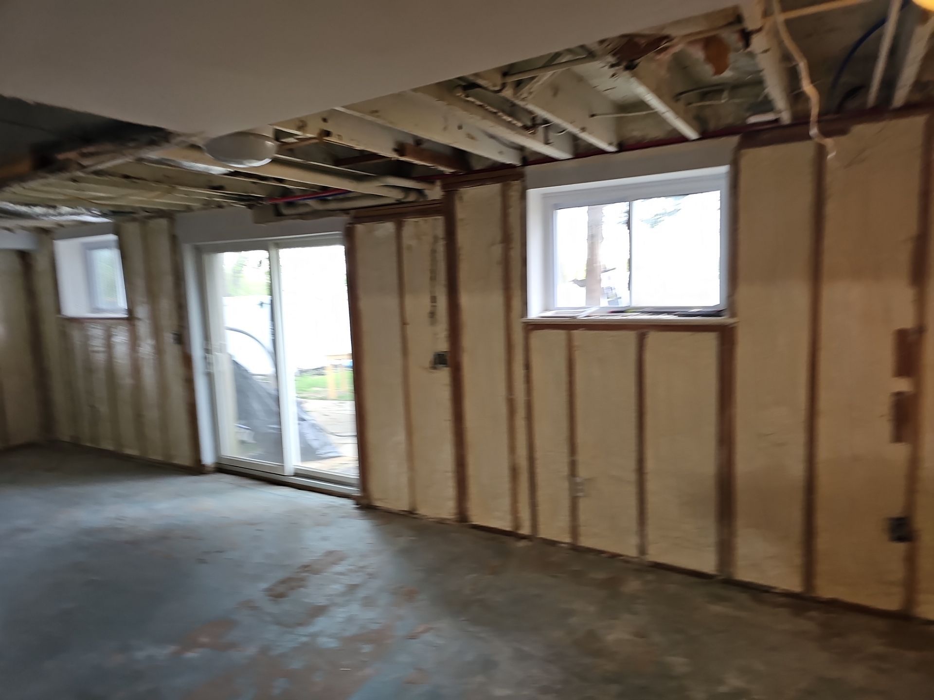 Basement Exterior Walls using Closed Cell Spray Foam by NYS Foam & Energy