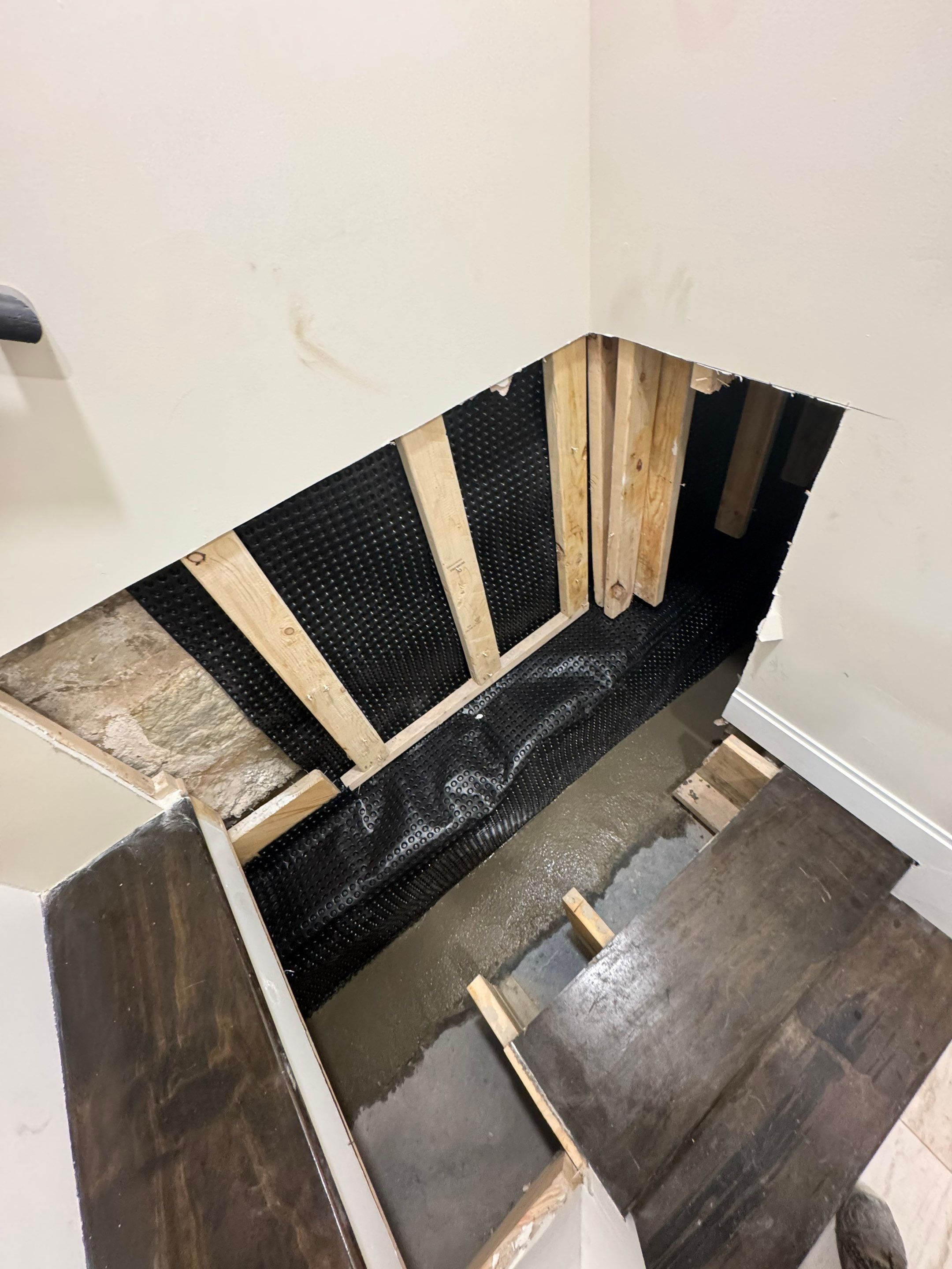 North Side Drain Tile System by Area Wide Waterproofing