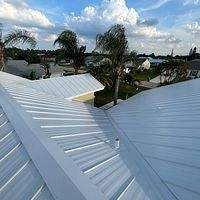 24ga 1" Nail-Strip Regal White  by Total Roofing System The Metal Roof Experts