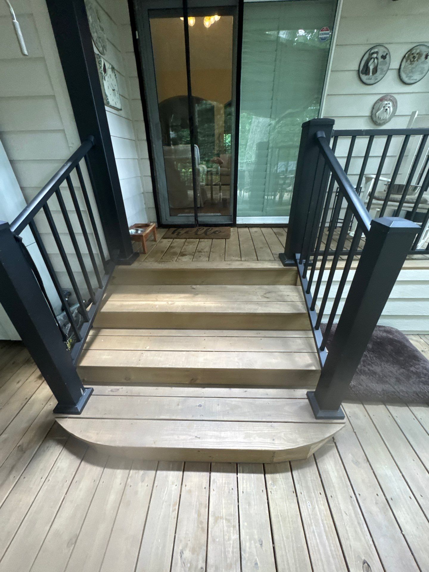 Multi-Level Wood Deck Staining and Restoration in Atlanta by Swift Home Renovations