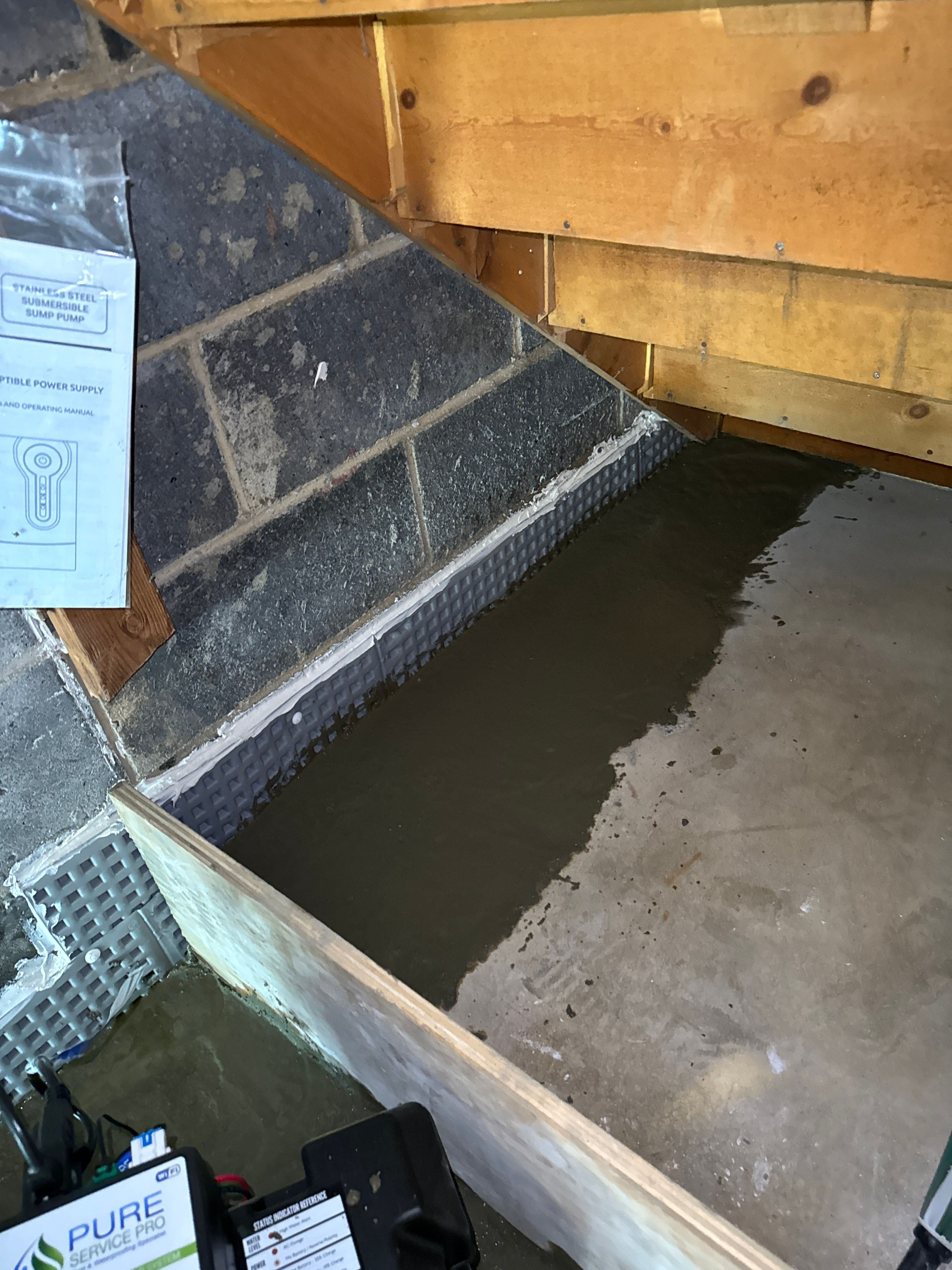 Interior French Drain in Bernardsville NJ by Pure Service Pro, LLC 