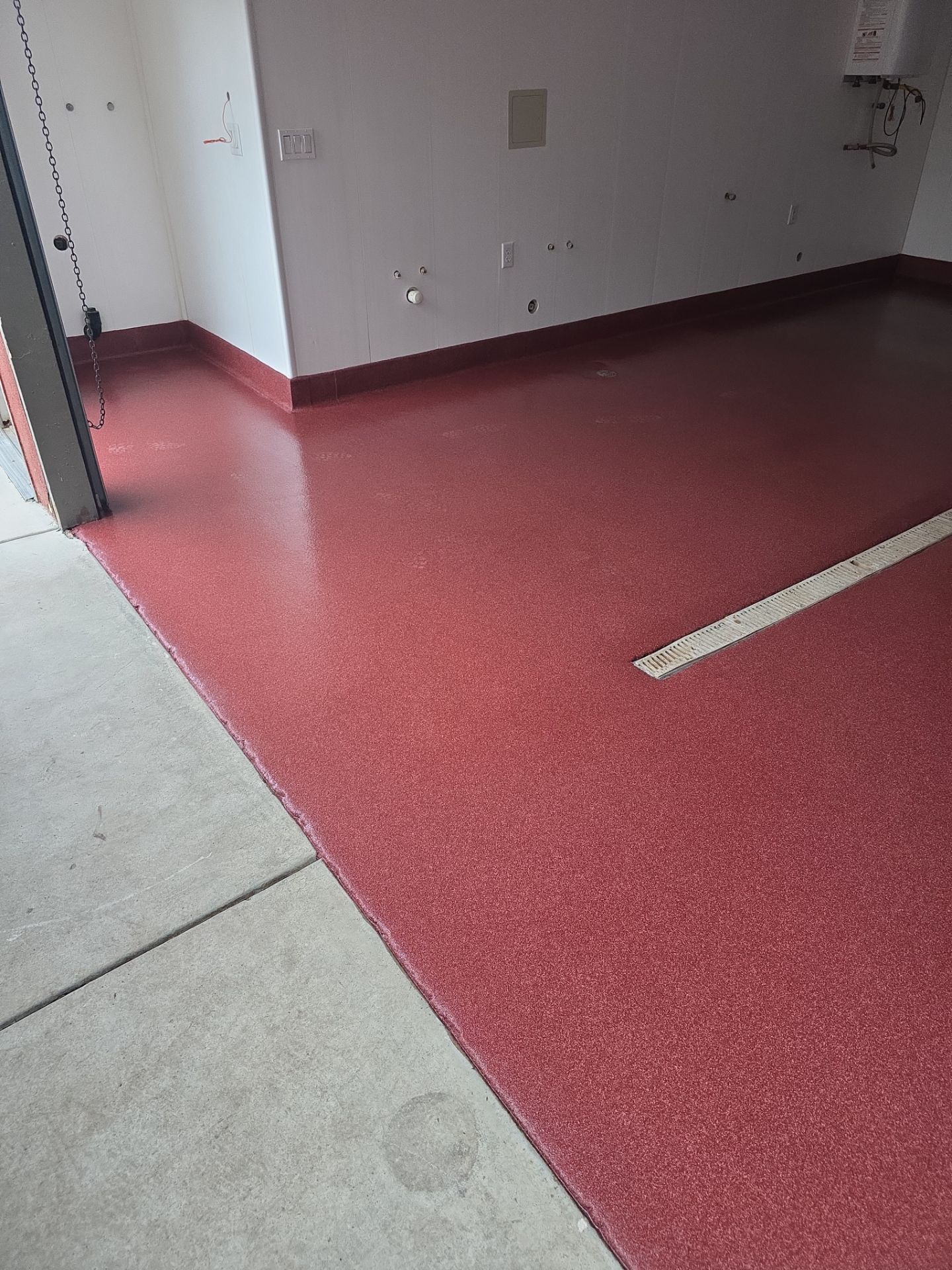 Industrial Red Quartz Polyurea Floor Installation for Atascadero Brewery by MGP Coatings