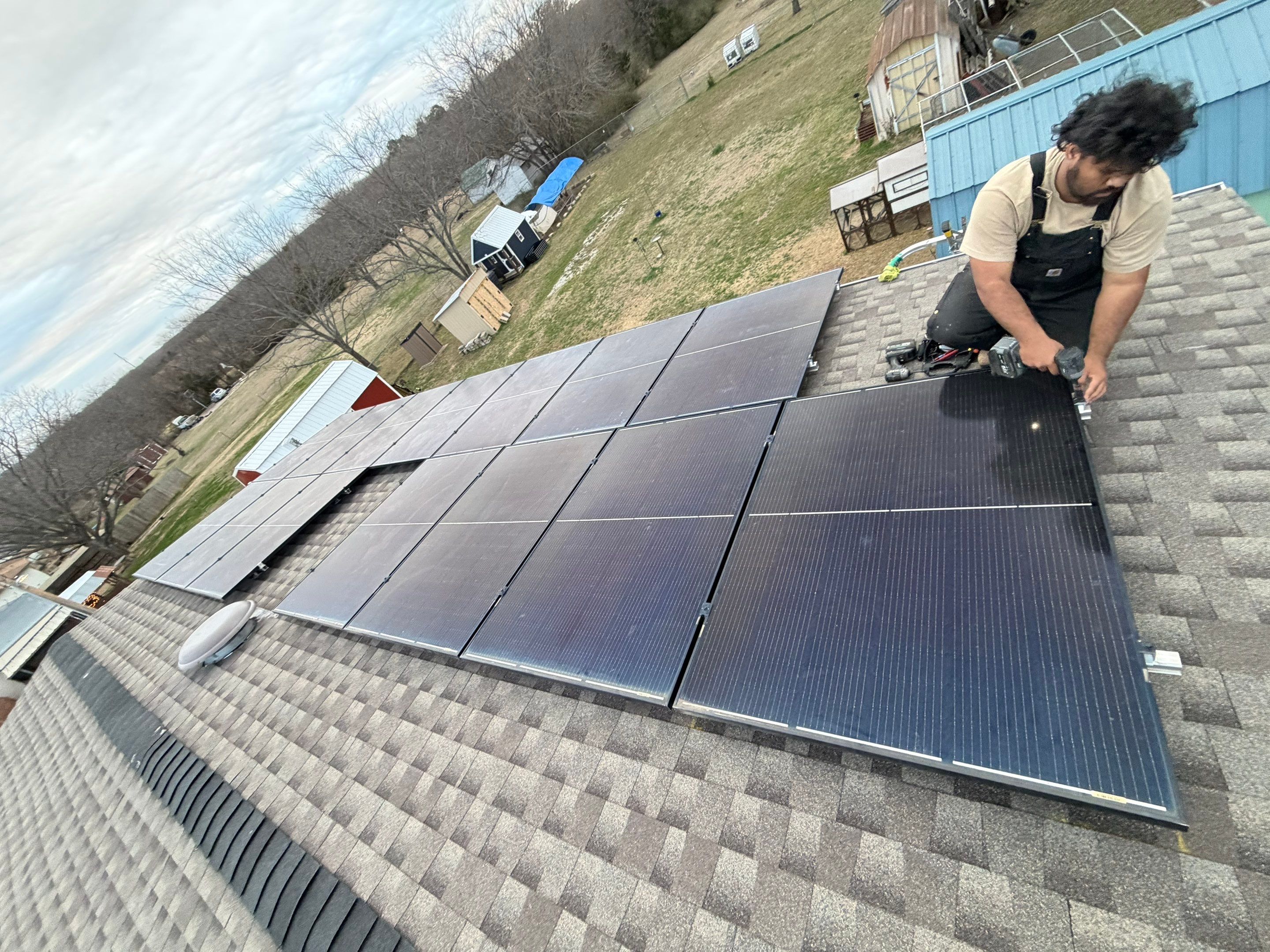 Residential Roof Replacement and Solar Detach and Reset in Ardmore by BANA Roofing and Solar Supply