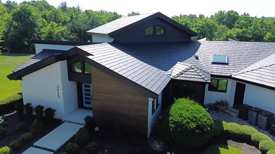 Black Frost Metal Shake Roof & Modern Exterior Renovation – Fort Wayne, IN