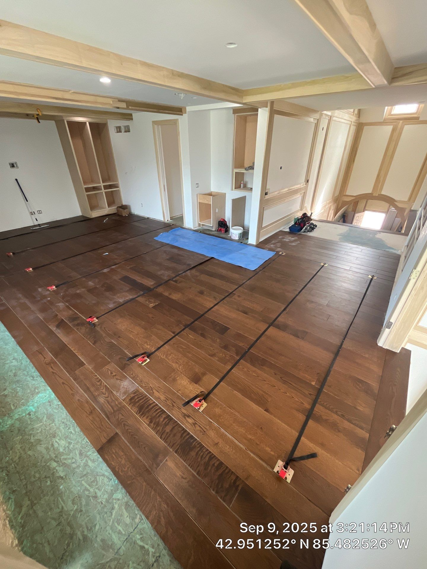 Stunning Ada Brownstone - Custom Staircase, Pattern Floor by RTBaldwin Hardwood Floors