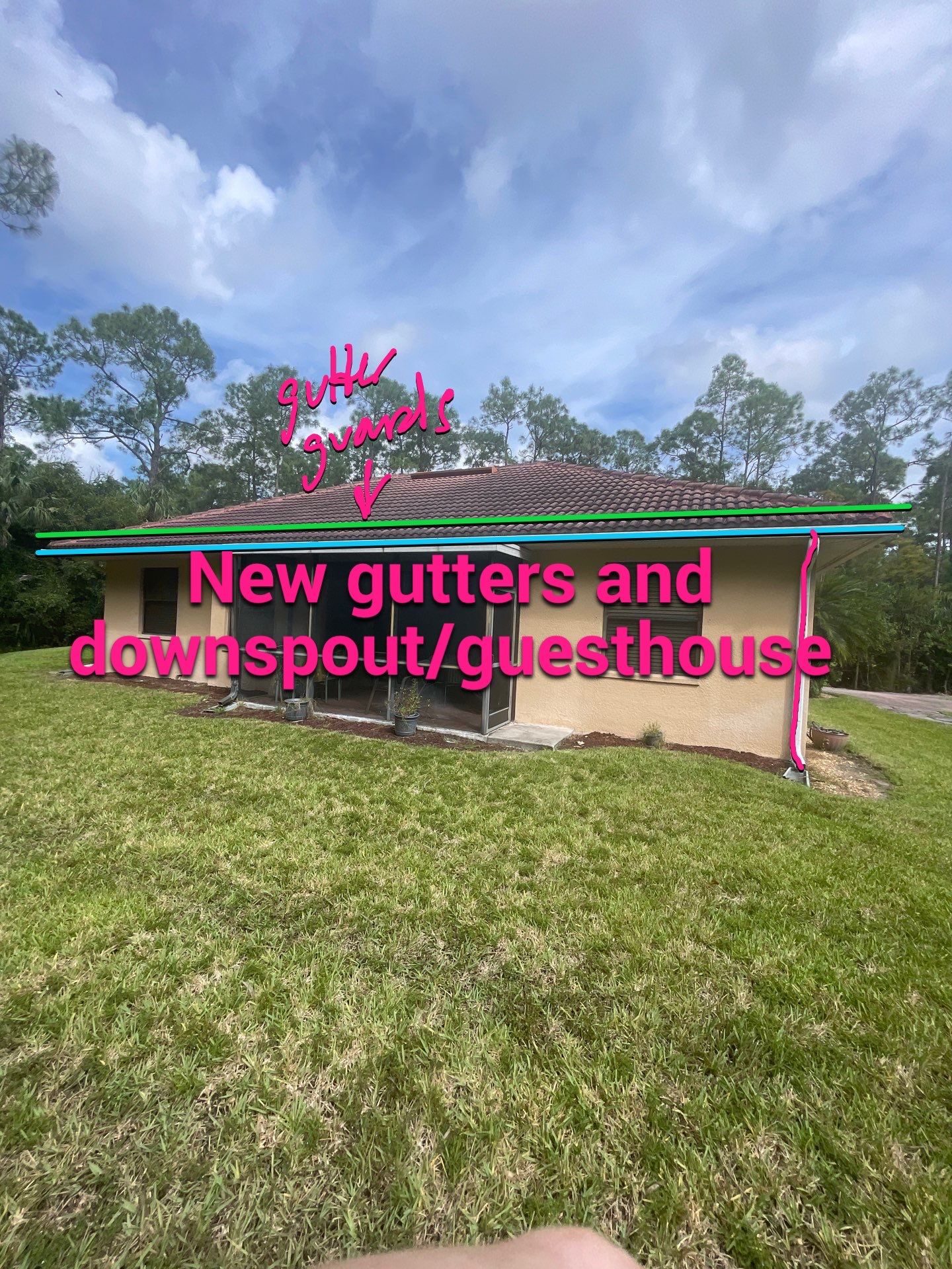 New Splash Guards and 6-Inch seamless Gutters in Naples FL by Gutter Professors