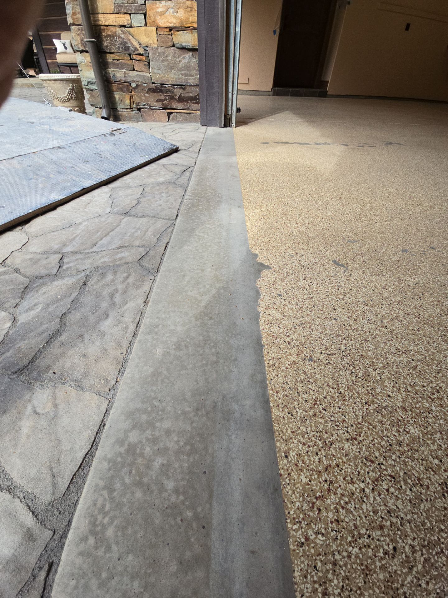 Garage Transformation using Chestnut by Croc Coatings, LLC