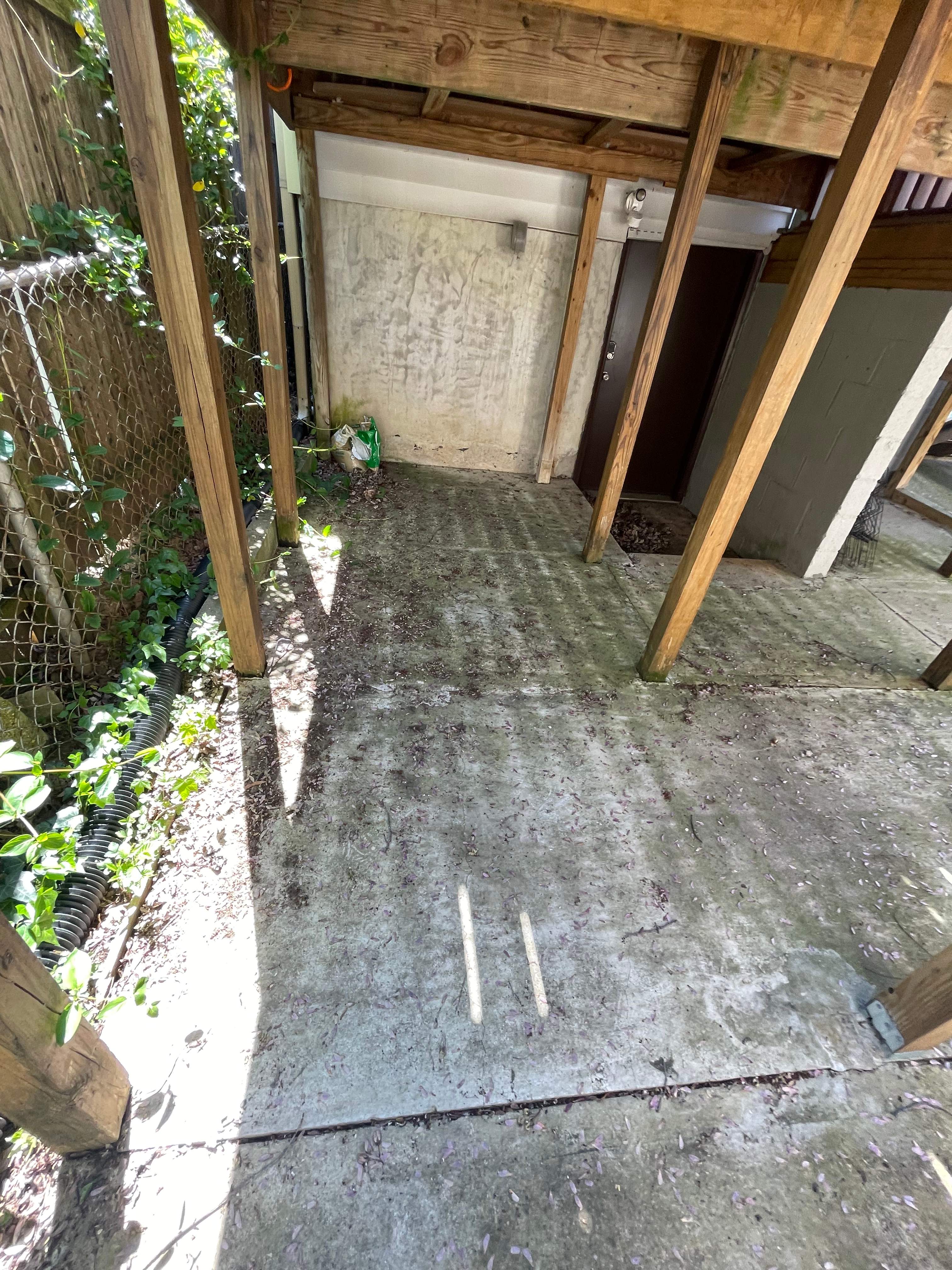 Deck resurfacing, railing replacement and concrete resurfacing by Fairfax Contractors, LLC