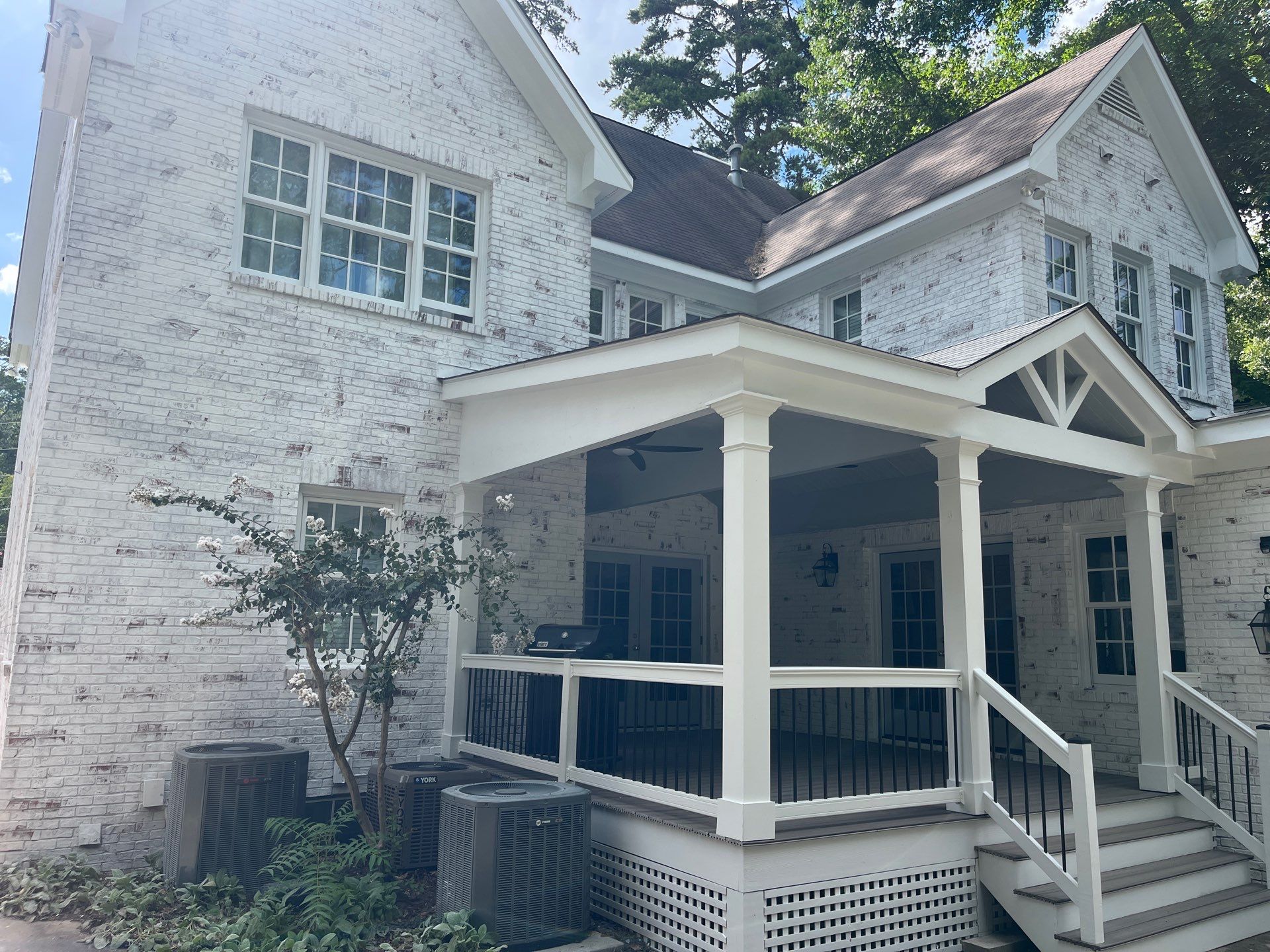 Atlanta, GA Brick Limewash, Rotted Wood Replacement, and Gutter Install by Nelson Exteriors