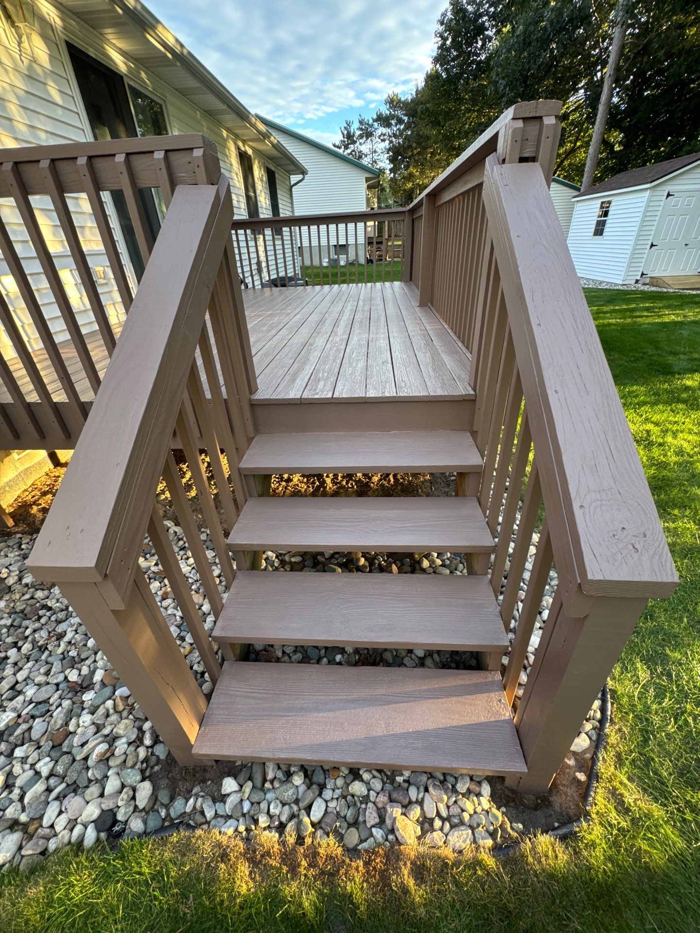 Deck Pressure Washing and Staining in Norton Shores Michigan! by Gordon Painting
