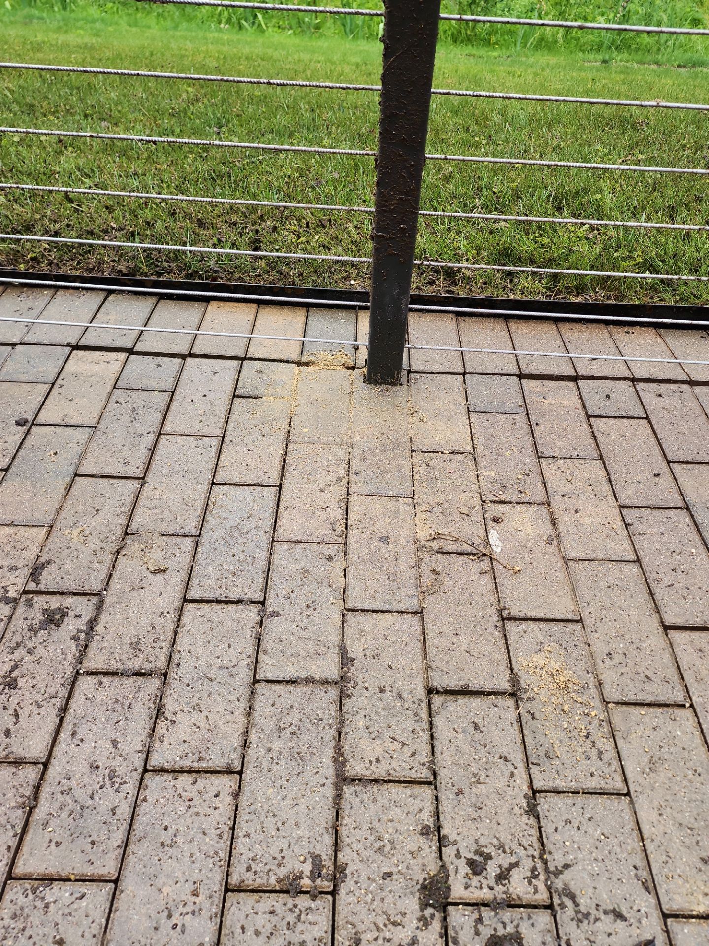 Brick paver repair, cleaning, sealing and poly sanding by Northern Power Washing LLC.