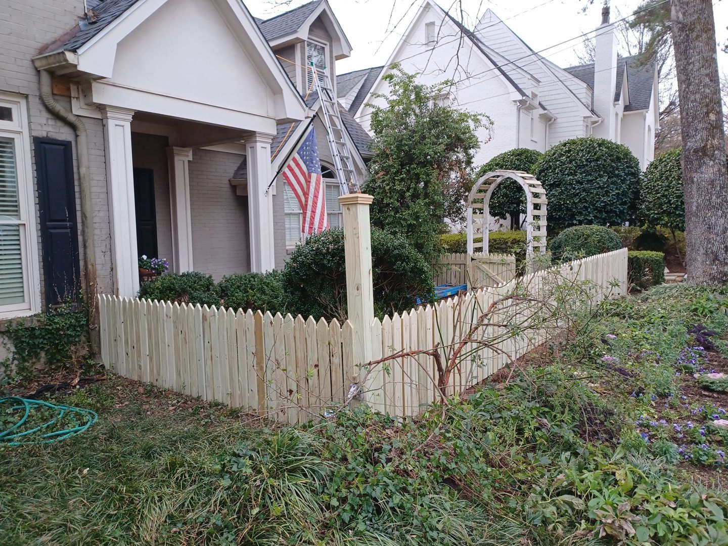 Montcrest - Fence by Pillar and Pine