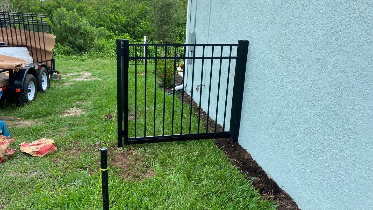 Sarasota, FL Aluminum Fence Installation using Black 3 Rail Aluminum Fence by Asap fence and gates, LLC