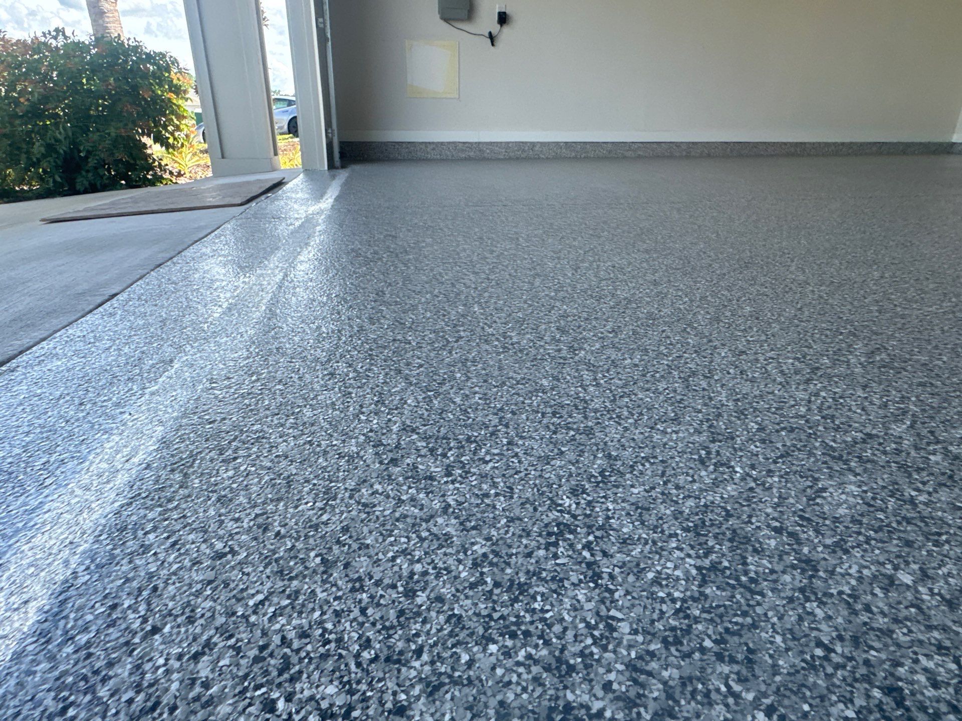 Garage Project in Newberry, FL in Slate Stone by Cross Creek Concrete Coatings