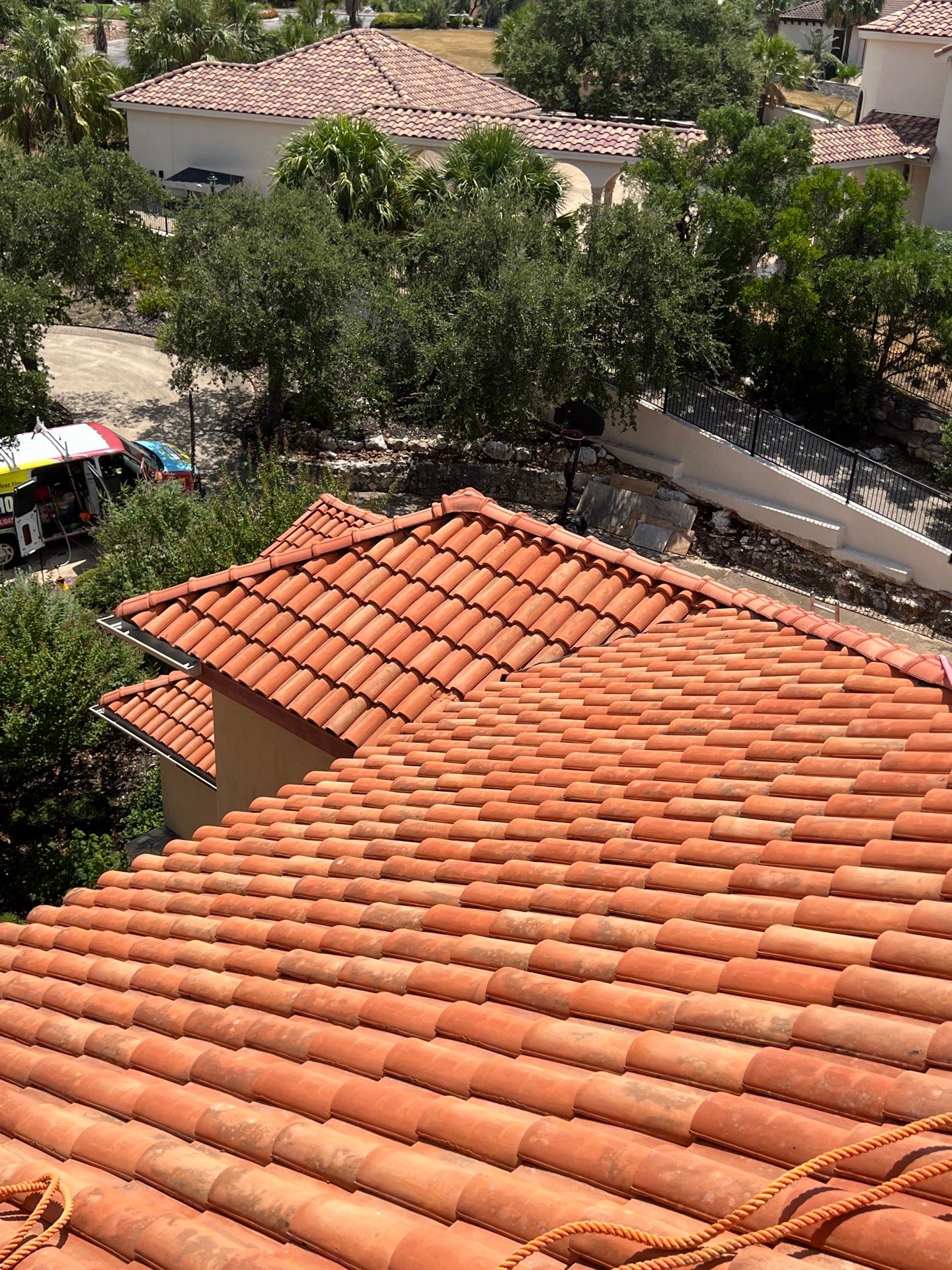 Tile Roof Wash Project in San Antonio by Bright Choice
