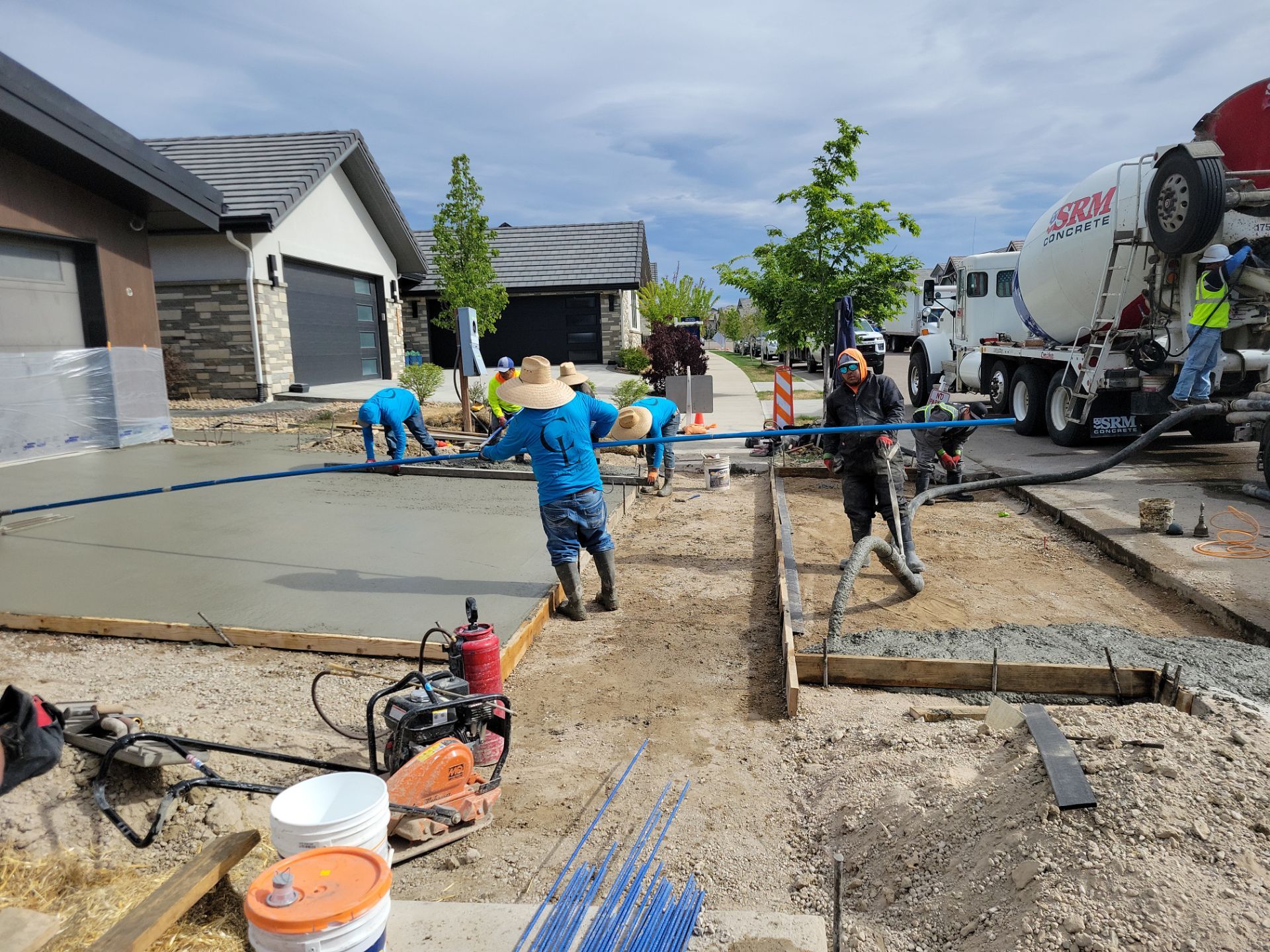 Stamped Concrete Patio and Custom Walkway Installation in Berthoud, Colorado by Center Line Concrete