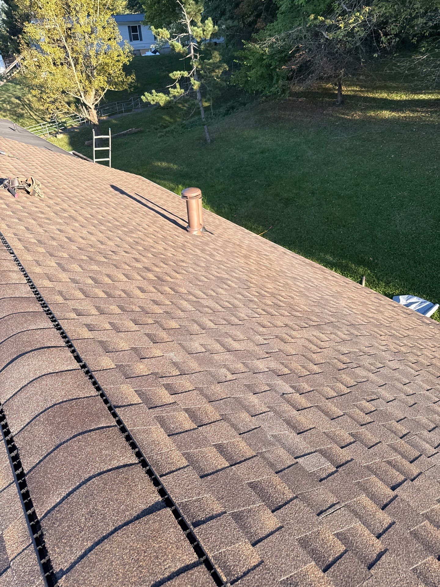 Residential Roofing Installation using GAF Timberline HDZ Barkwood by Rainstoppers Roofing