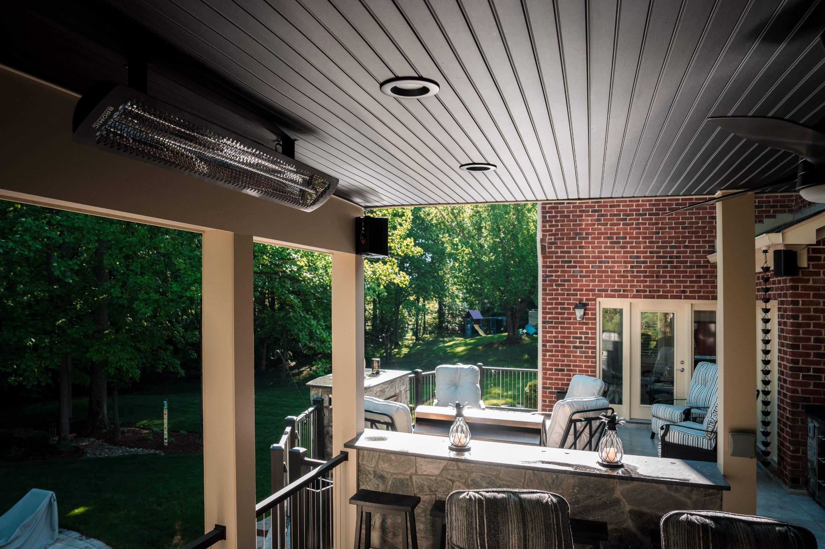 Custom Multi-Level Deck, Outdoor Kitchen & Pool Patio in McLean, VA by Sunburst Construction Inc