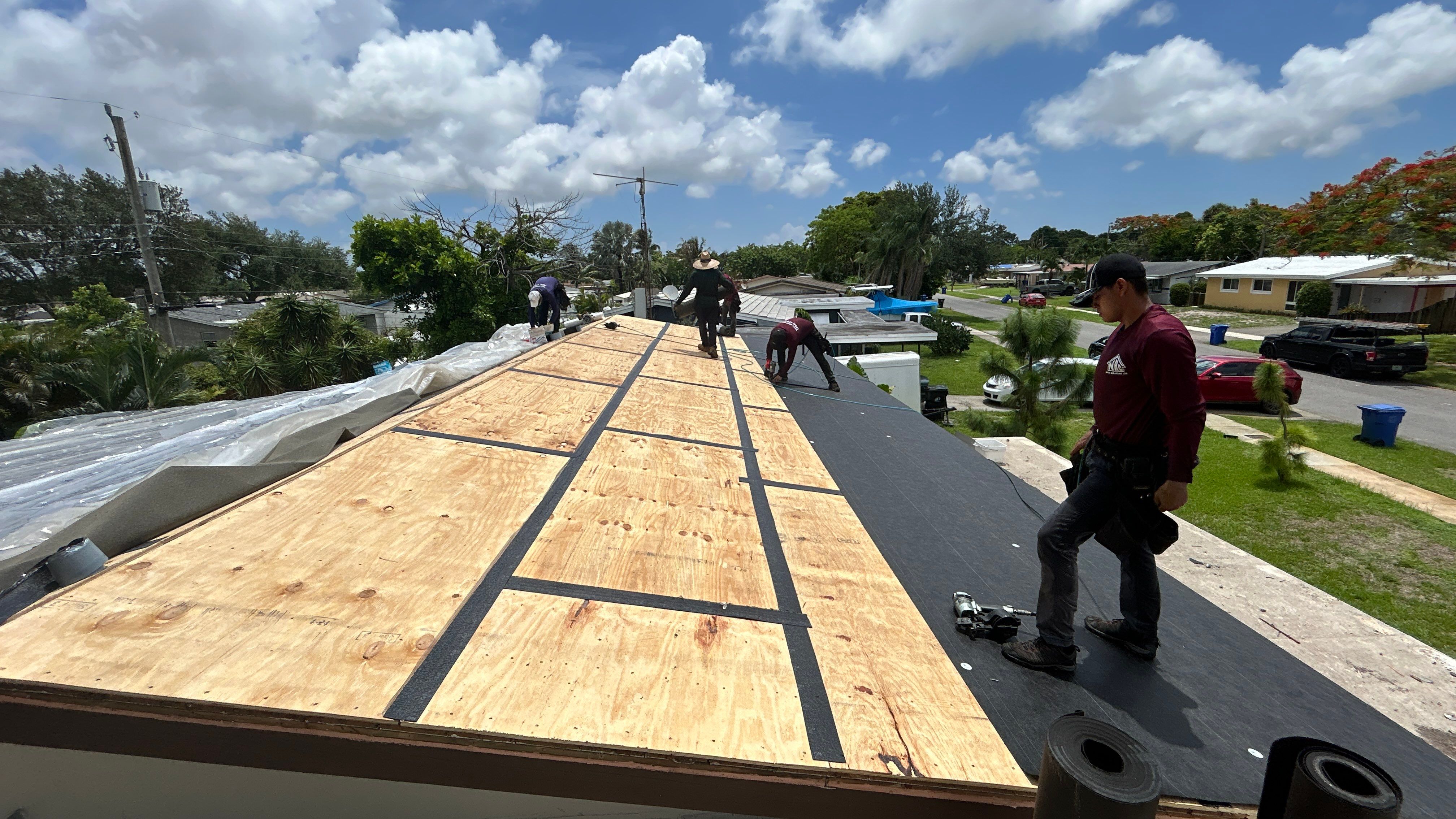 Residential Roofing Installation using Polyglass XFR and Polyanchor by Nast Roofing