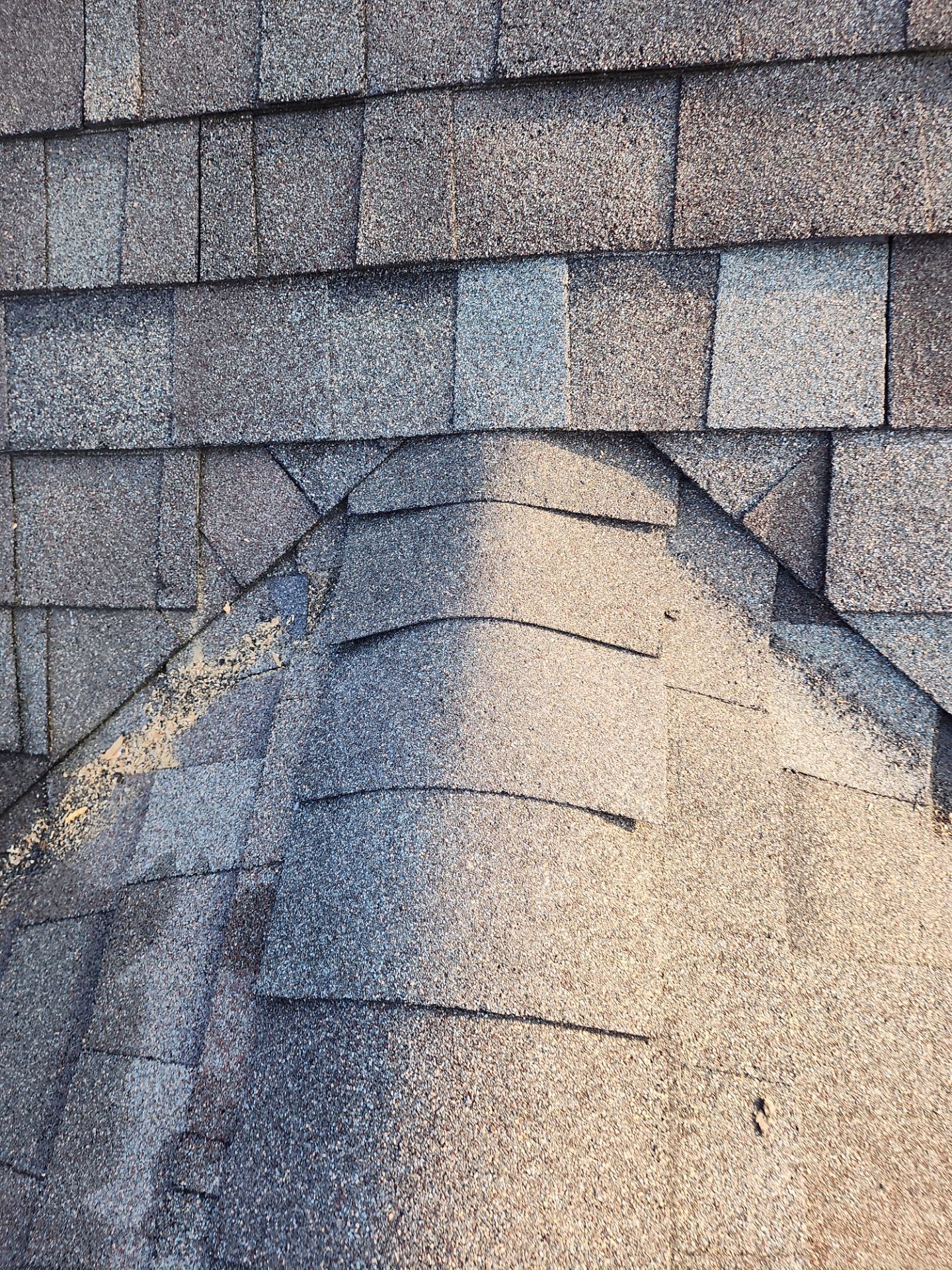 Hail Damage using Owen's Corning Duration (Lifetime) Shingles by Roof Repair Company