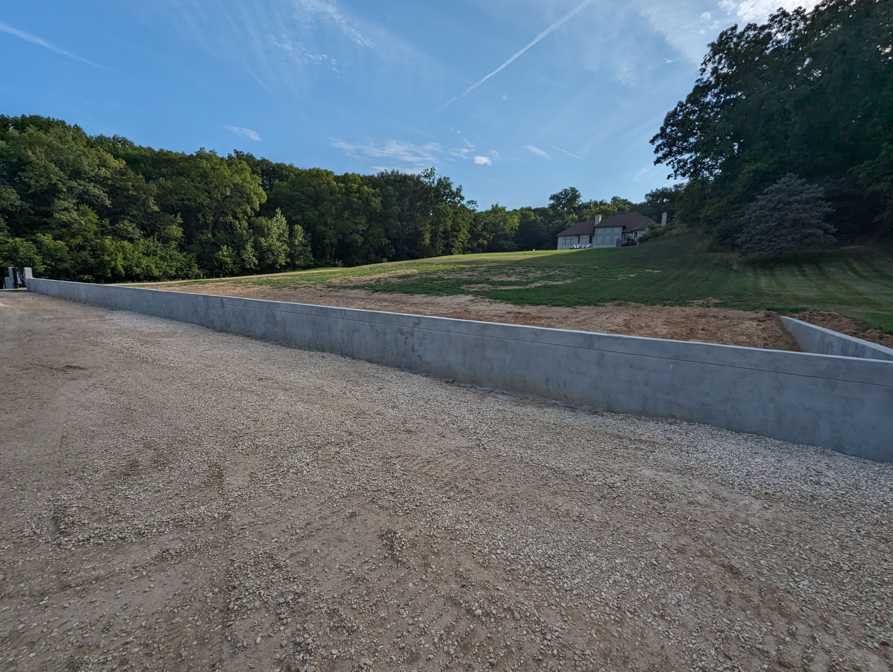 Fence / Retaining Wall using Block then parge by ACE Waterproofing & Basement Solutions