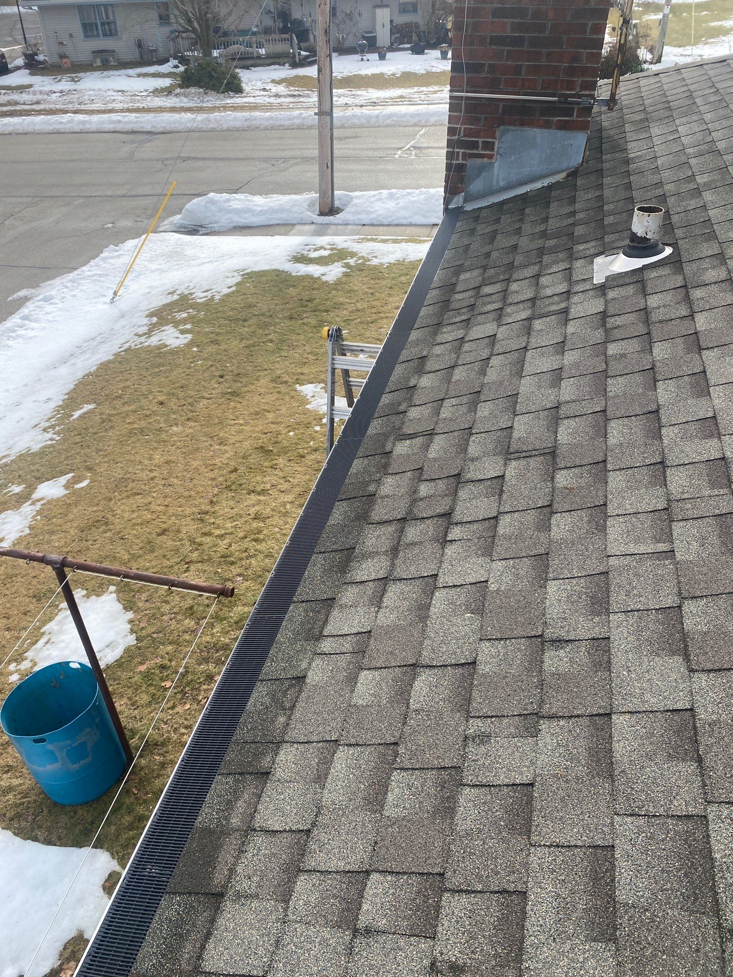 Rain Drop Gutter Guard Install Plymouth WI by Gellings Roofing & Siding