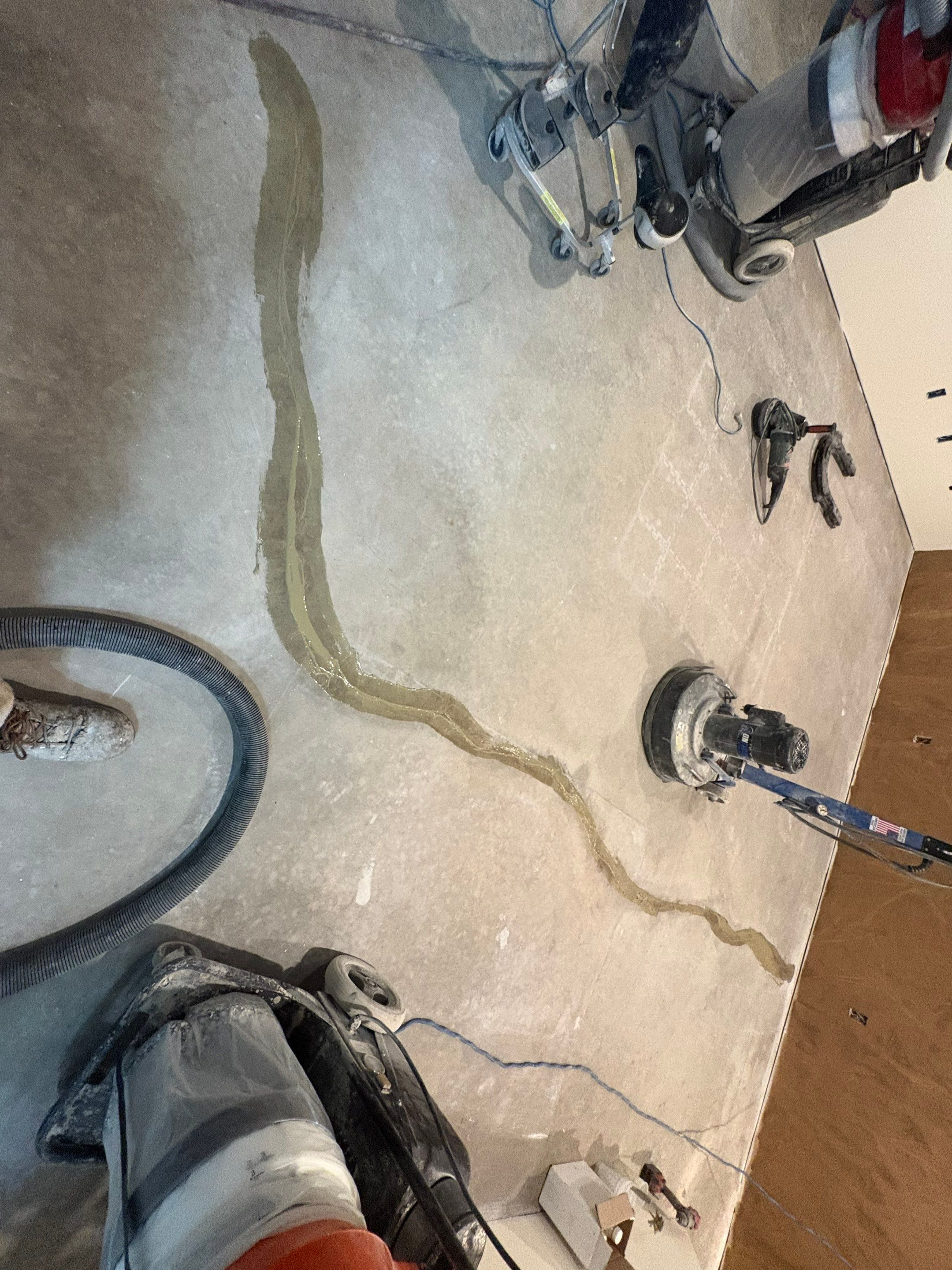 Custom Chip Concrete Coating for Colman Basement and Garage by Select Painting, Coatings & Garage Cabinets
