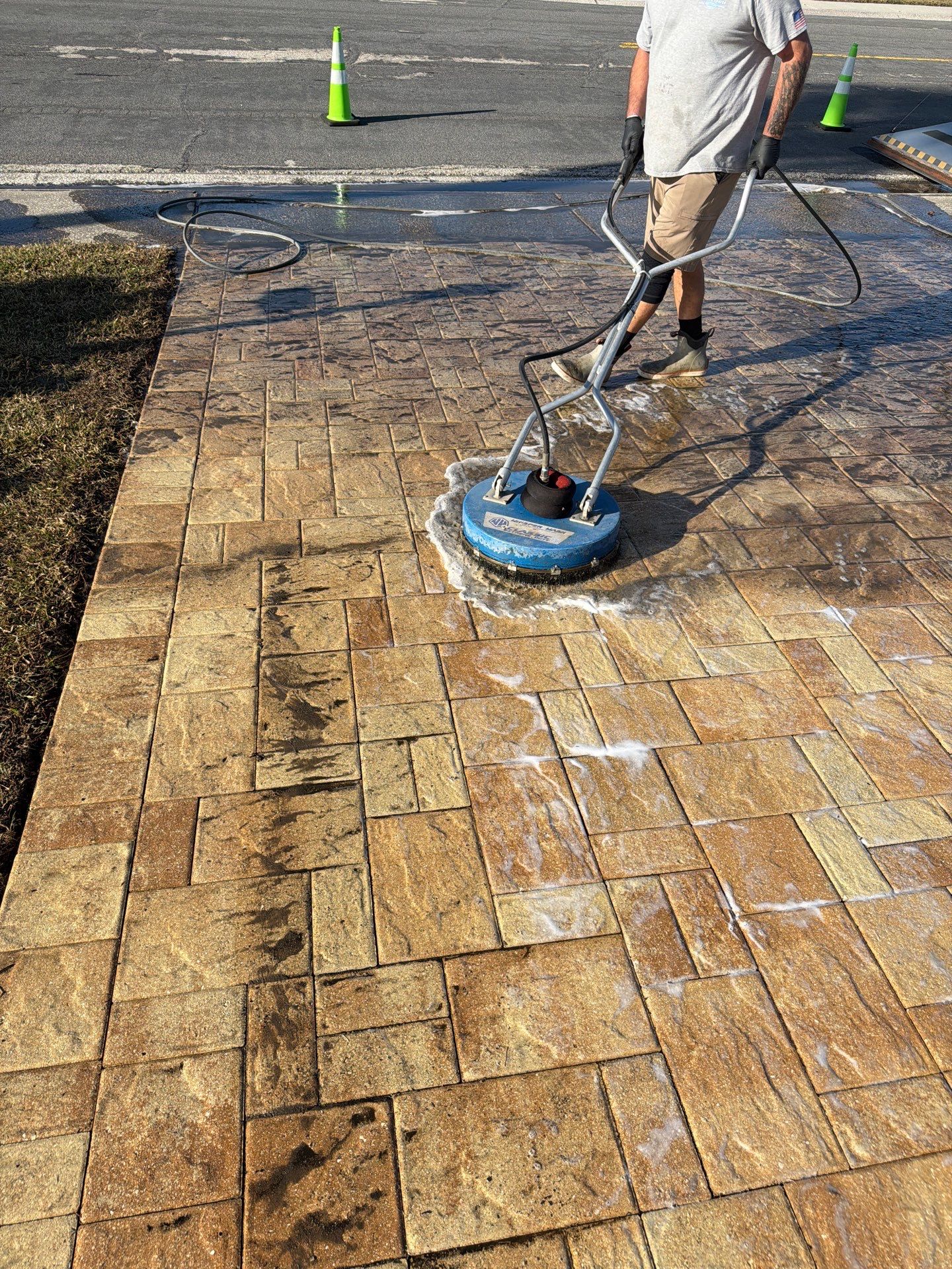 Driveway and Walkway Paver Sealing Project in Sun City Center by Supreme Paver Experts