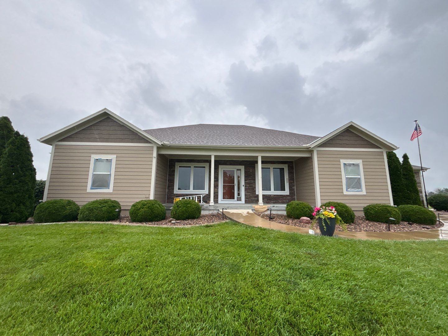 Exterior Painting and Wood Rot Repair for Wellsville Residence by Cougar Painting