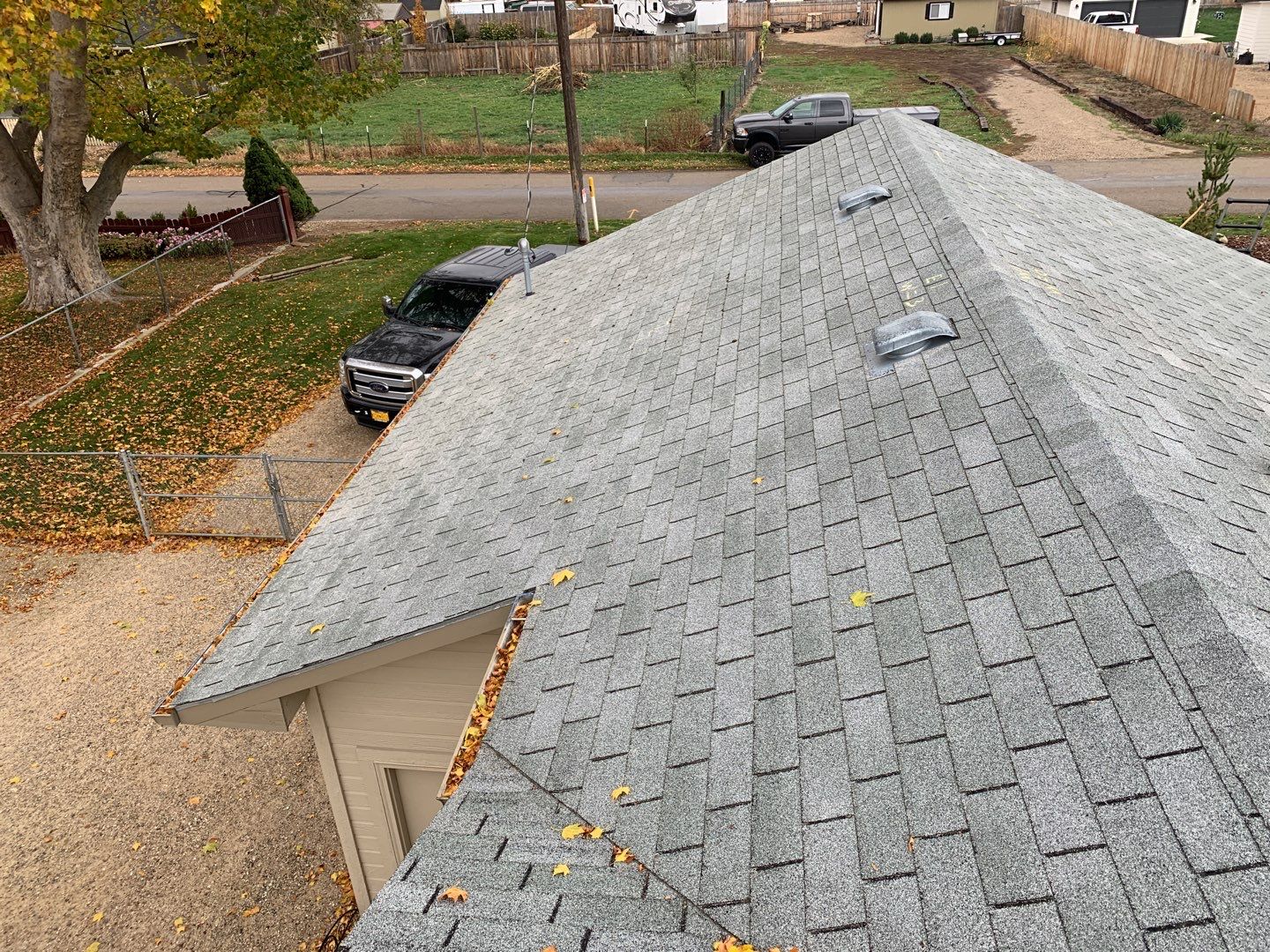 Star Idaho Single level roofing replacement using Duration Brownwood by ID Roofing LLC