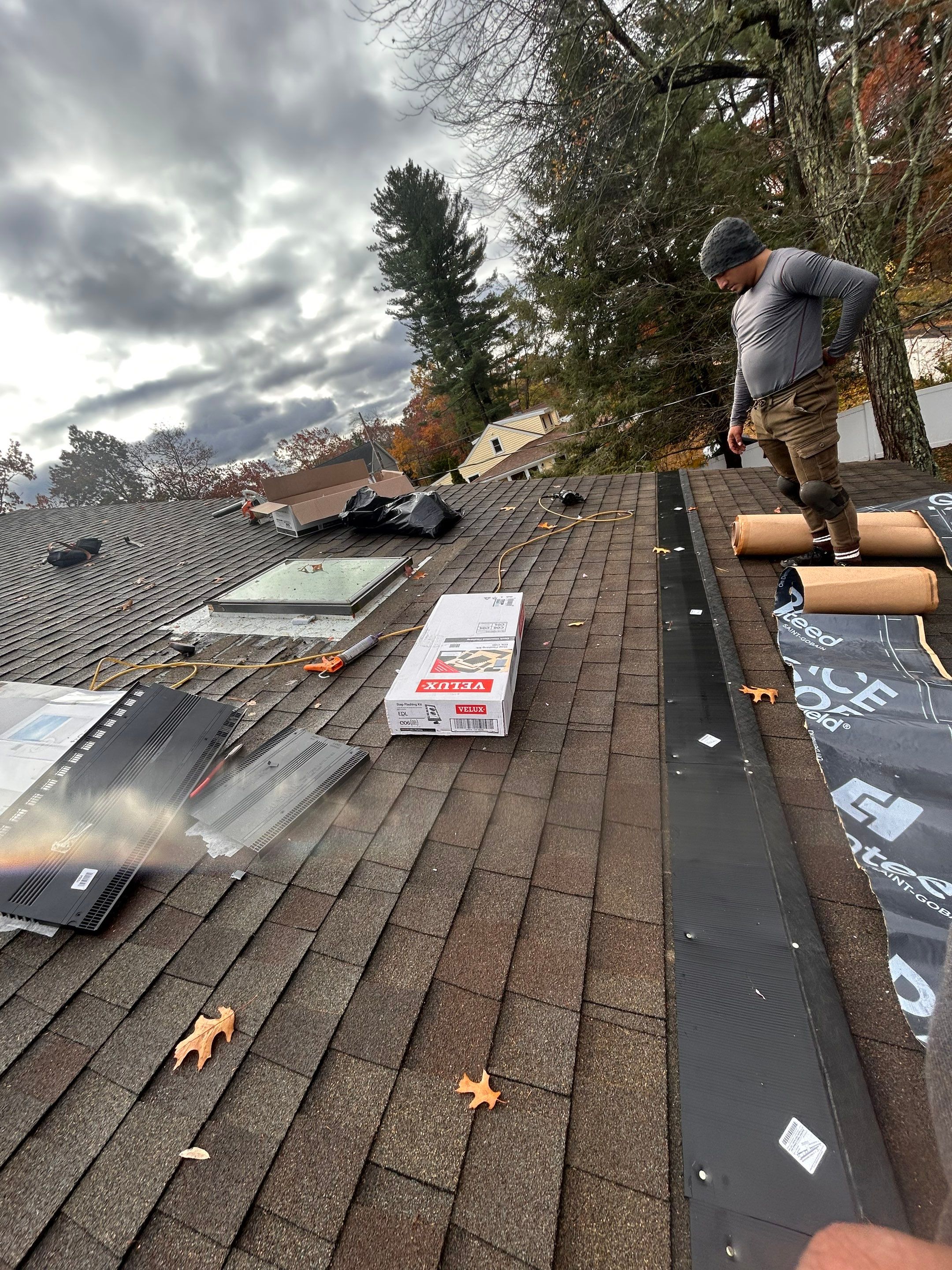 Tewksbury Leaking Skylight Replacement with Complete Ventilation System by Mighty Dog Roofing of Greater Middlesex County