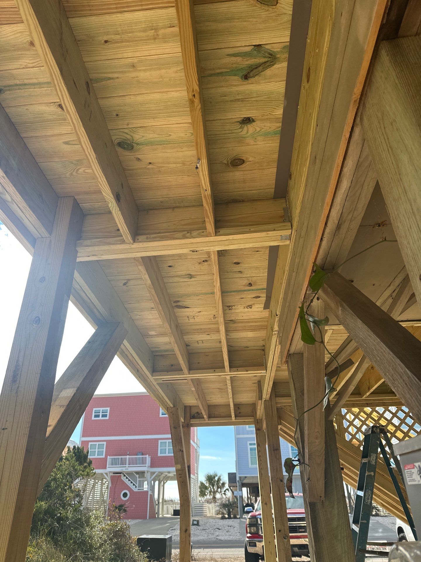 Deck Construction in Oak Island, NC | Coastal Outdoor Living Project by RGR Construction and Roofing, LLC