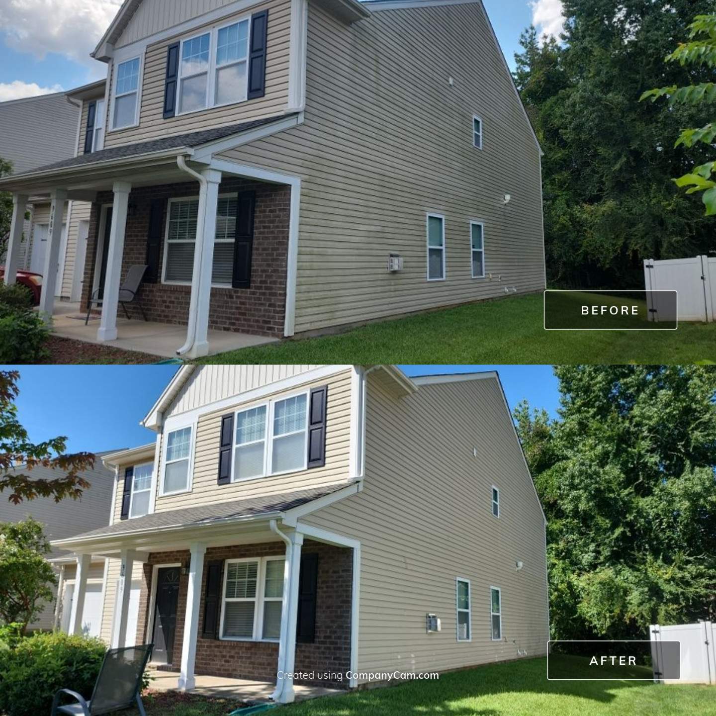 House Wash using cleaner by G&H Home Tech Pros LLC