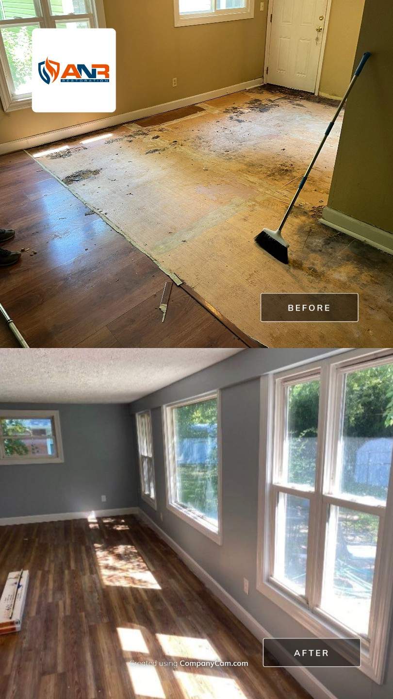 Repairs after water and asbestos remediation by ANR Restoration