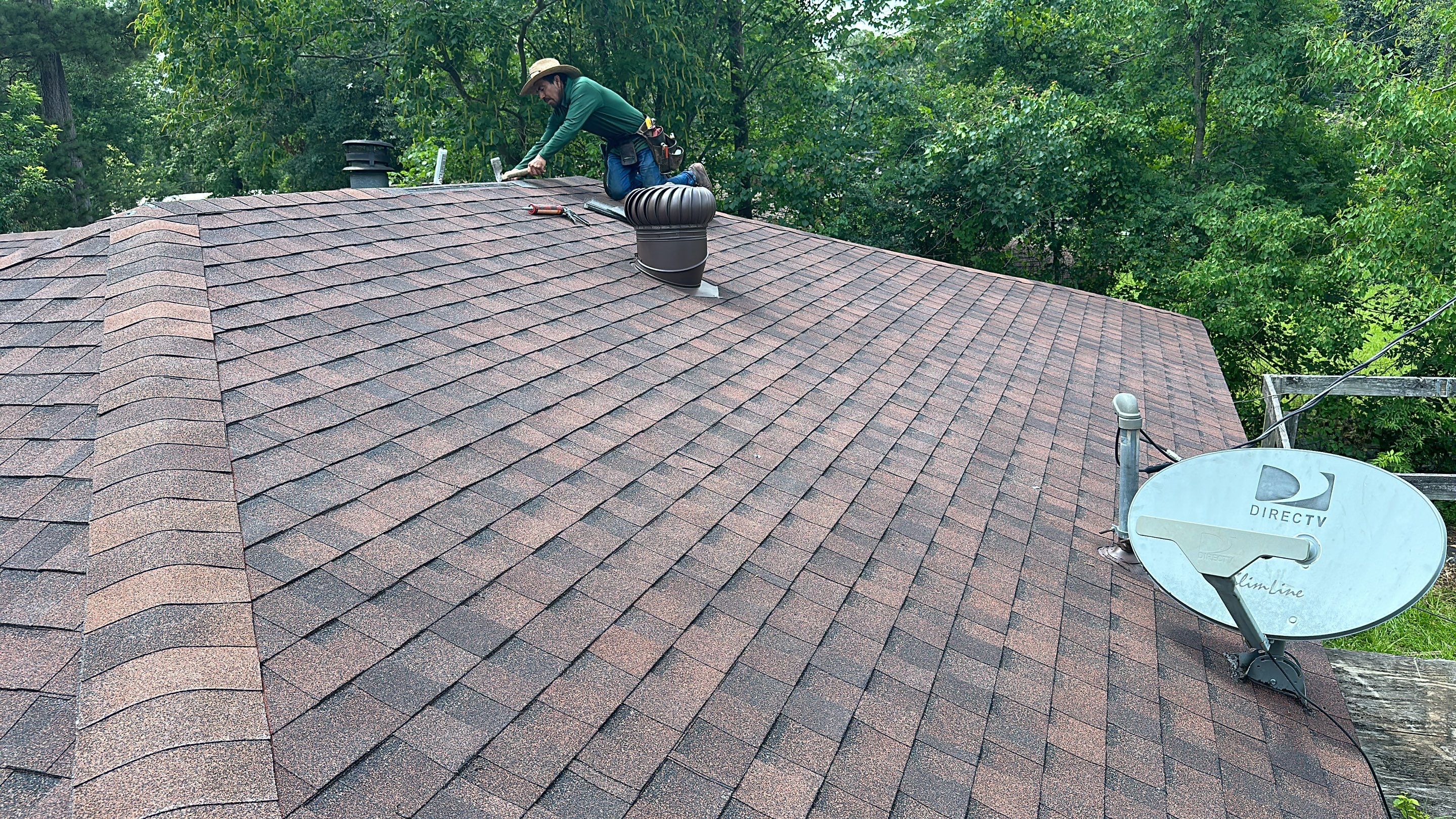 Brown Architectural Shingle Roof Replacement — Conroe, TX by PL Roofing & SB Roofing, LLC.