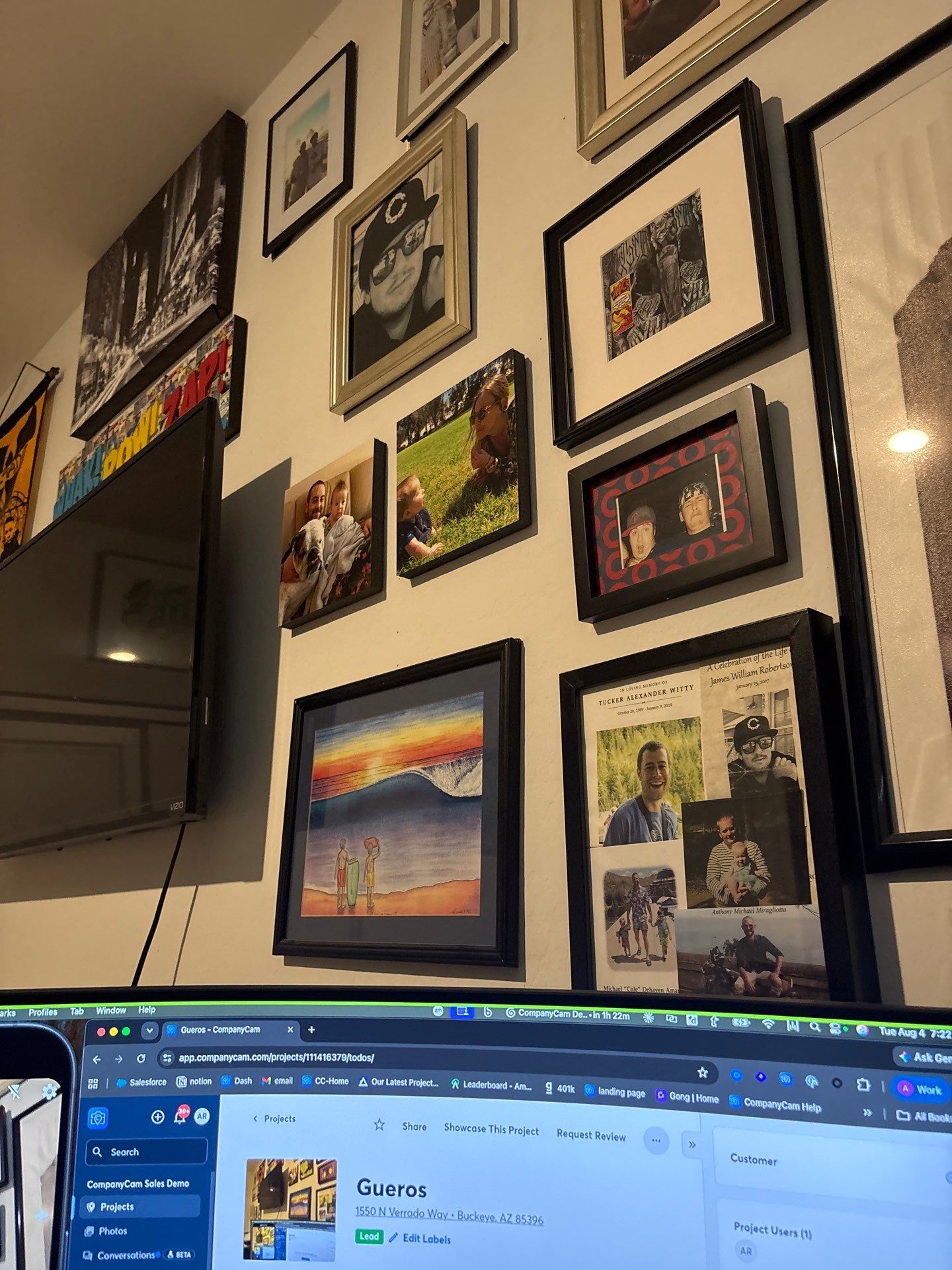 Modern Interior Accent Wall and Media Installation in Buckeye by CompanyCam Sales Demo