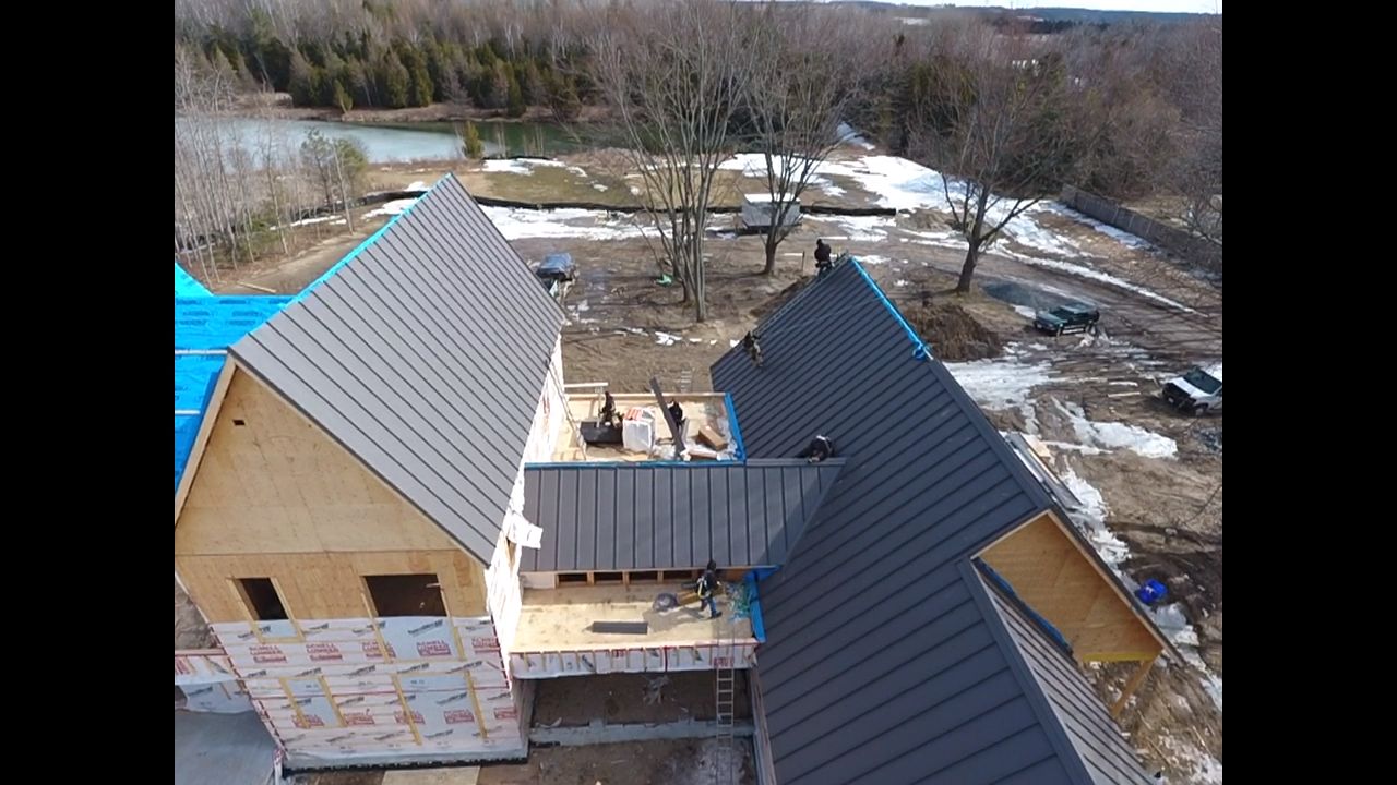 New Construction | 16” Standing Seam Metal Roof Installation by Jay Carter Roofing & Sheet Metal